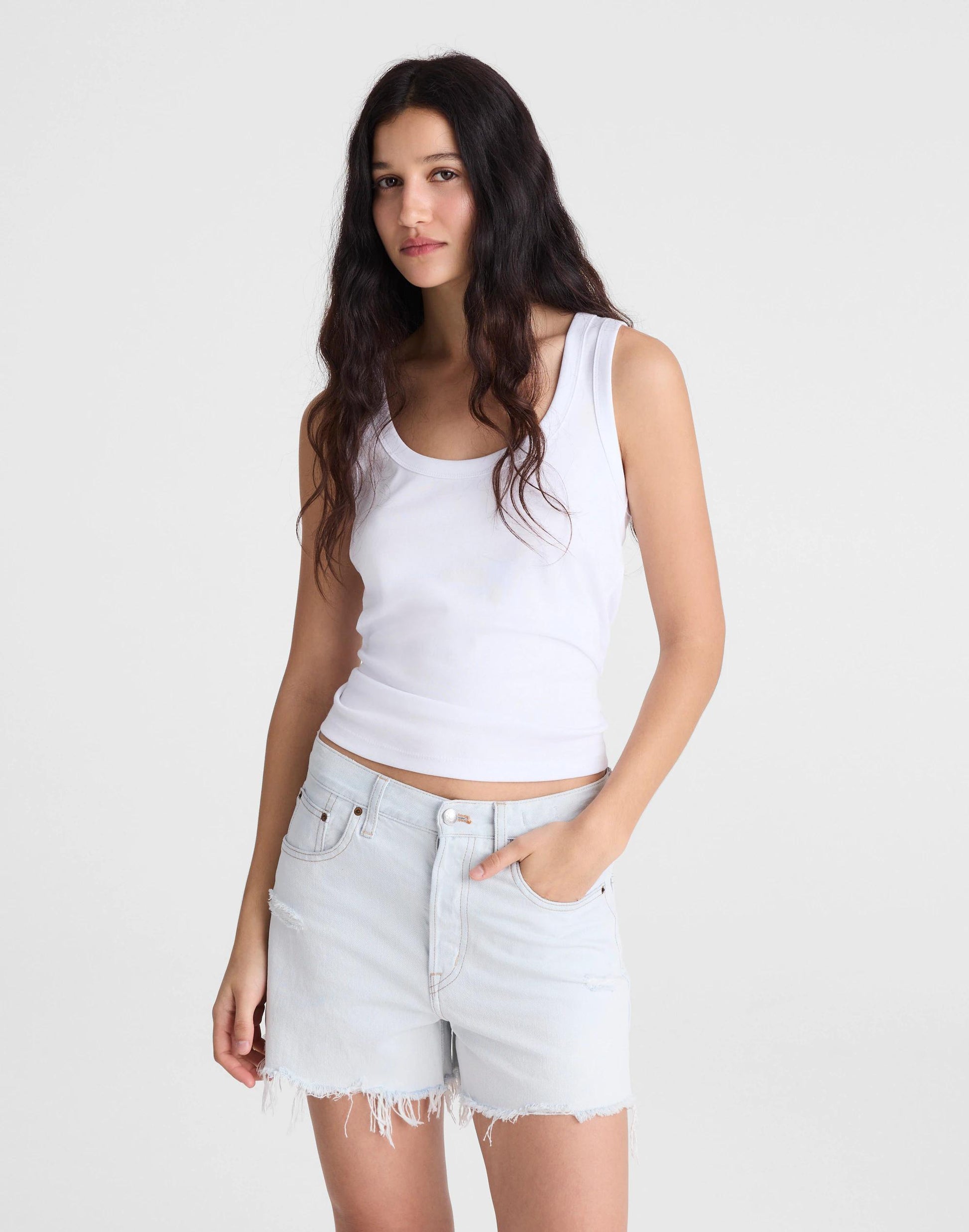 Madewell The Essex Baggy Short Extracted Sky Wash