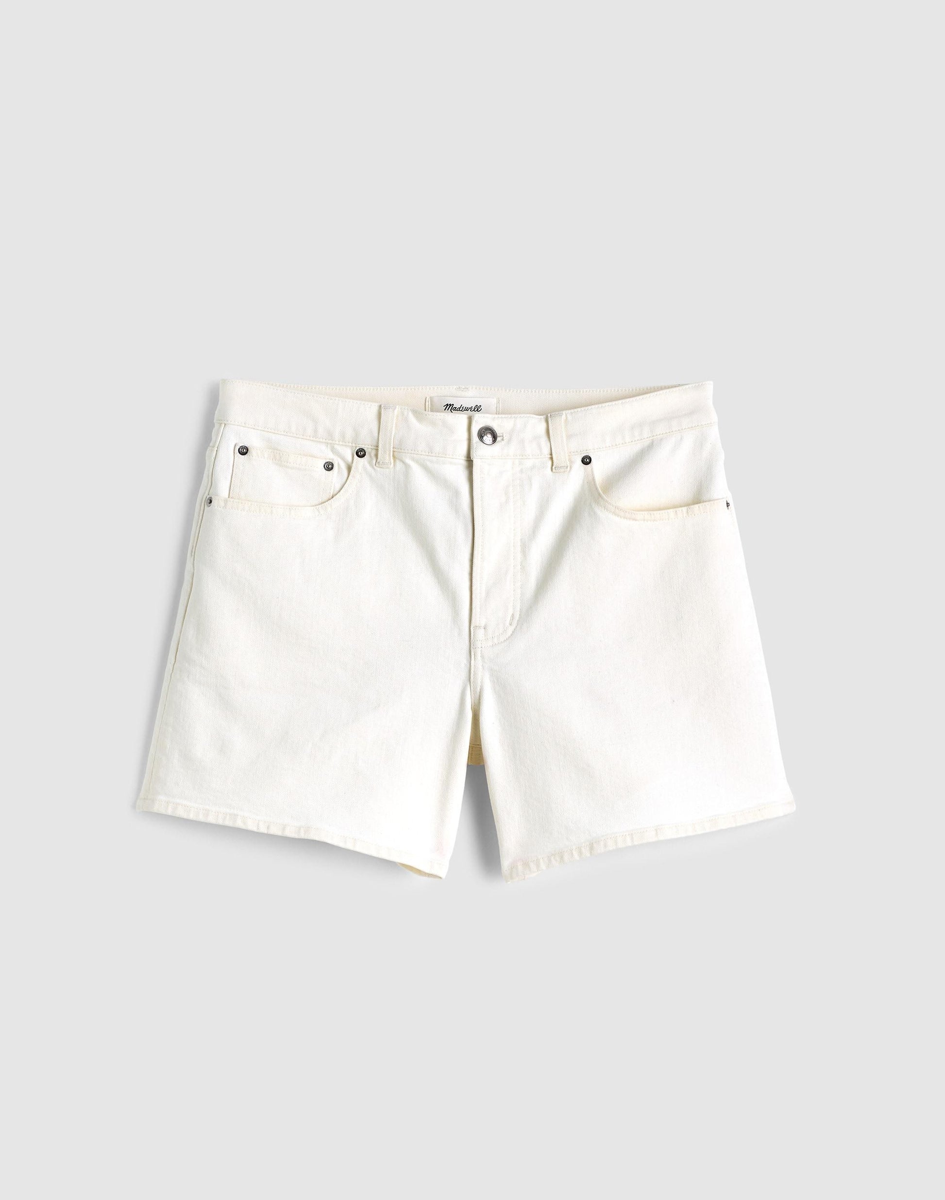 Madewell The Perfect Vintage Mid-Length Jean Short Tile White