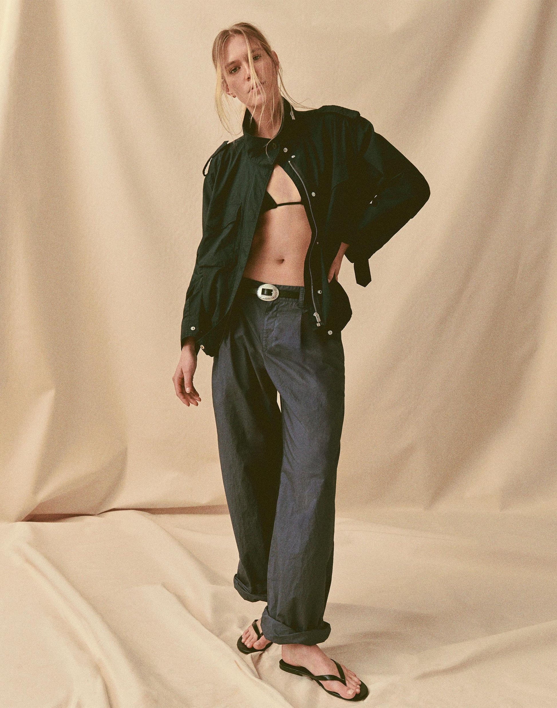 Madewell The Everyday Trouser in Poplin Petrol Navy