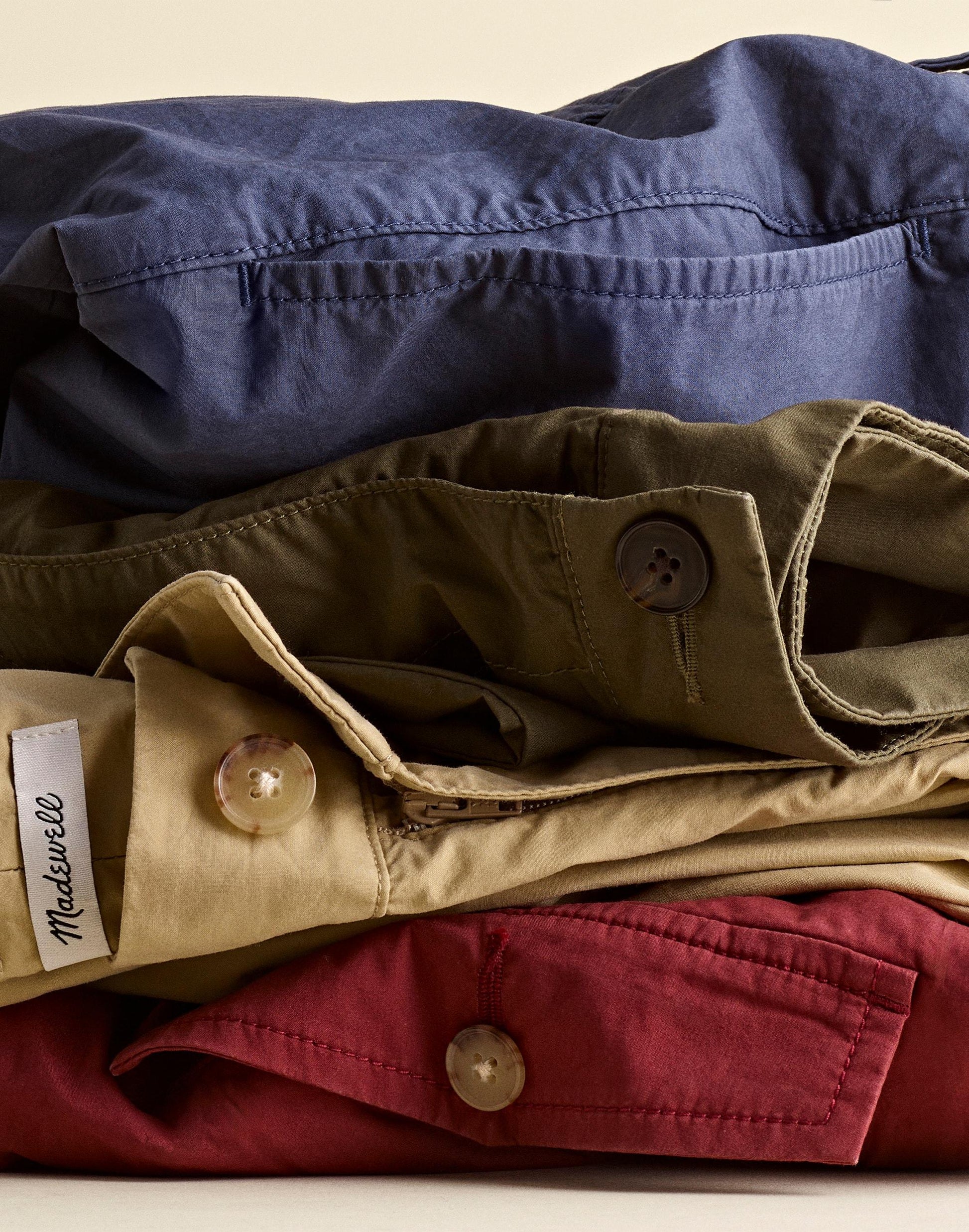 Madewell The Everyday Trouser in Poplin Dusty Merlot