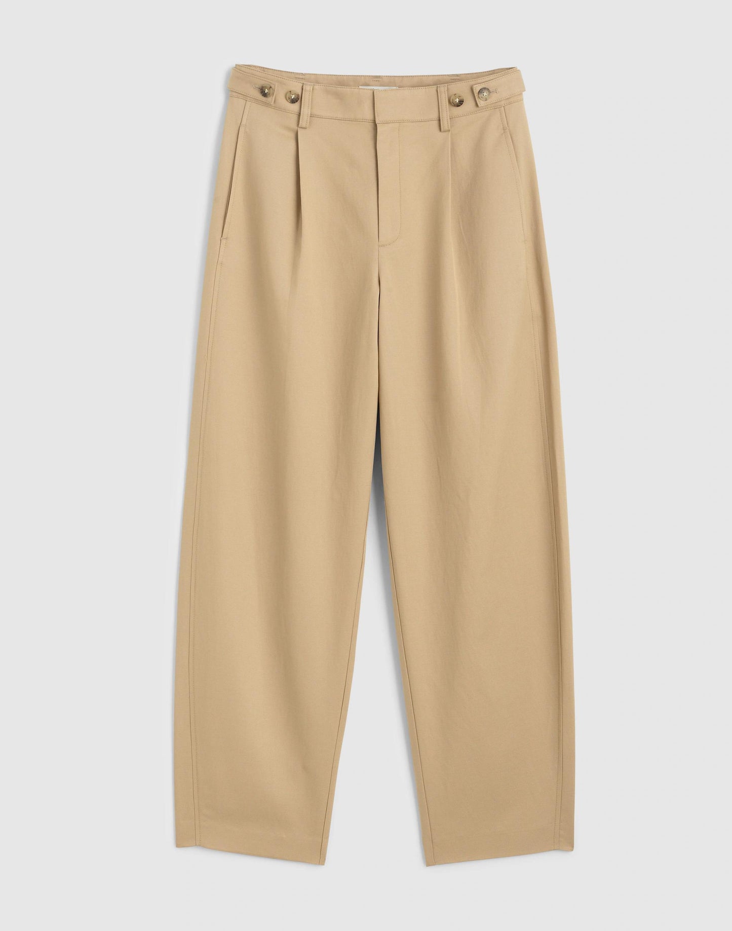 Madewell The Barrel-Leg Pant in Drapey Twill Bright Fawn
