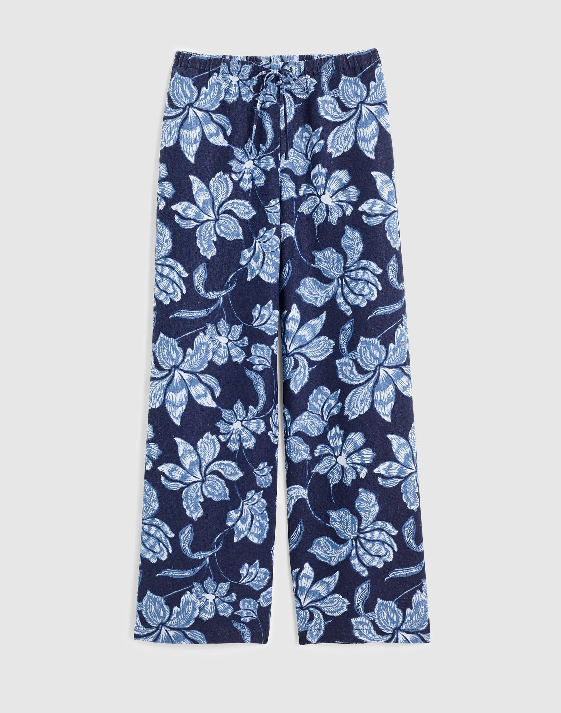 Madewell Pull-On Pants in 100% Linen Classic Indigo