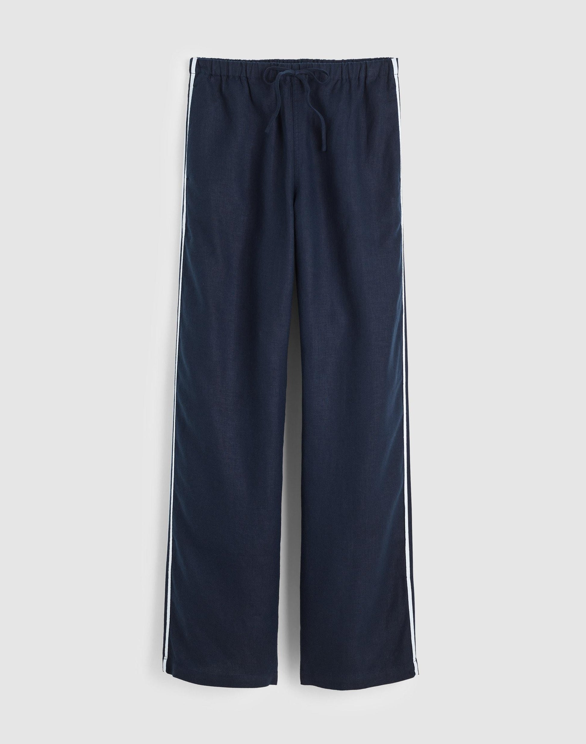 Madewell Pull-On Pants in 100% Linen Classic Navy