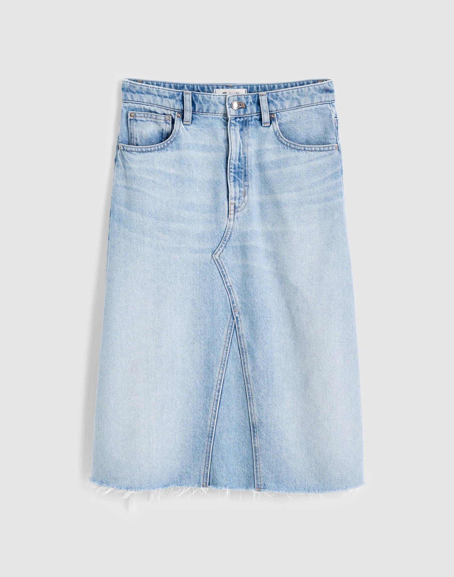 Madewell Denim Midi Skirt in Foster Wash Foster Wash