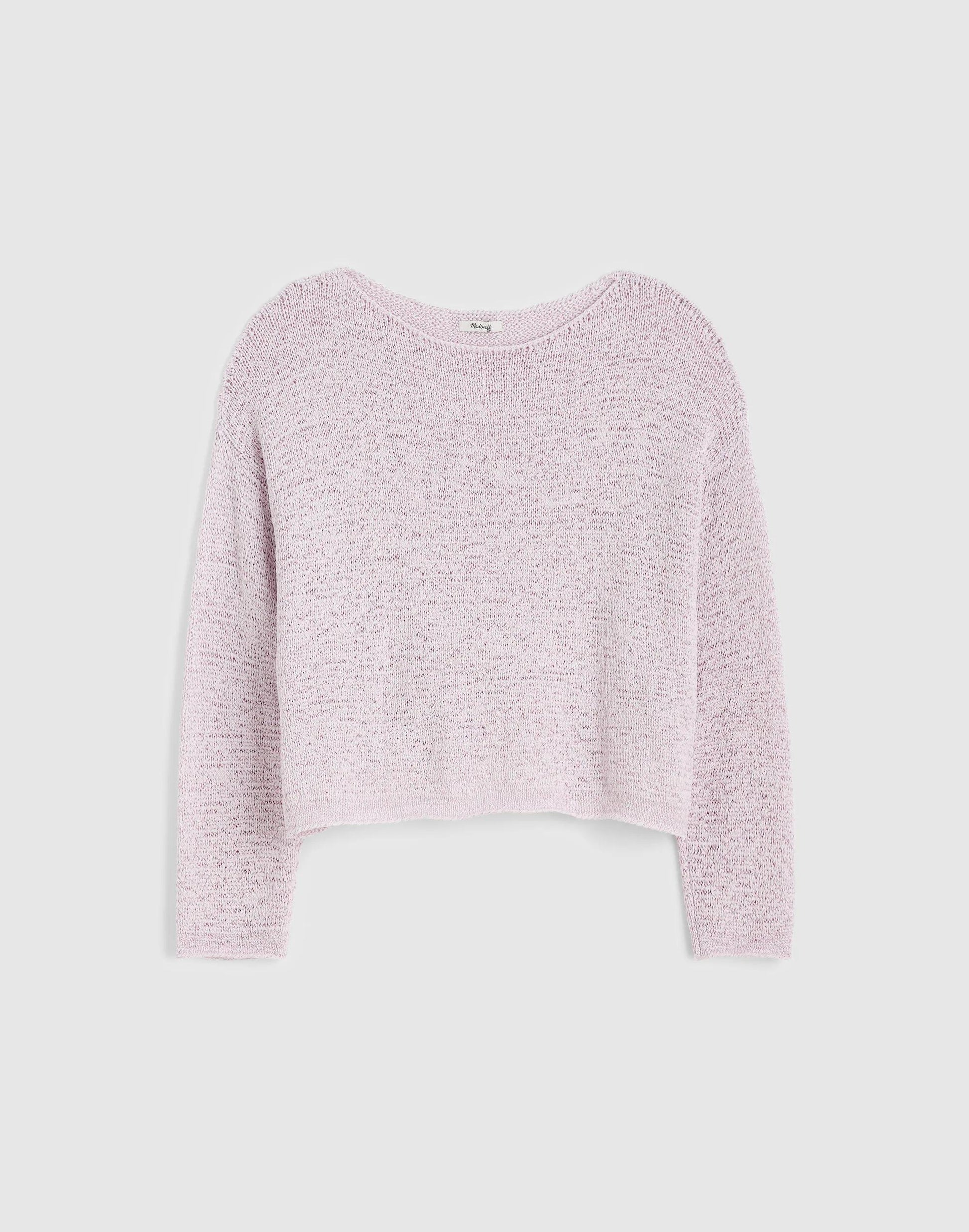Madewell Boatneck Pullover Sweater Marble Lilac