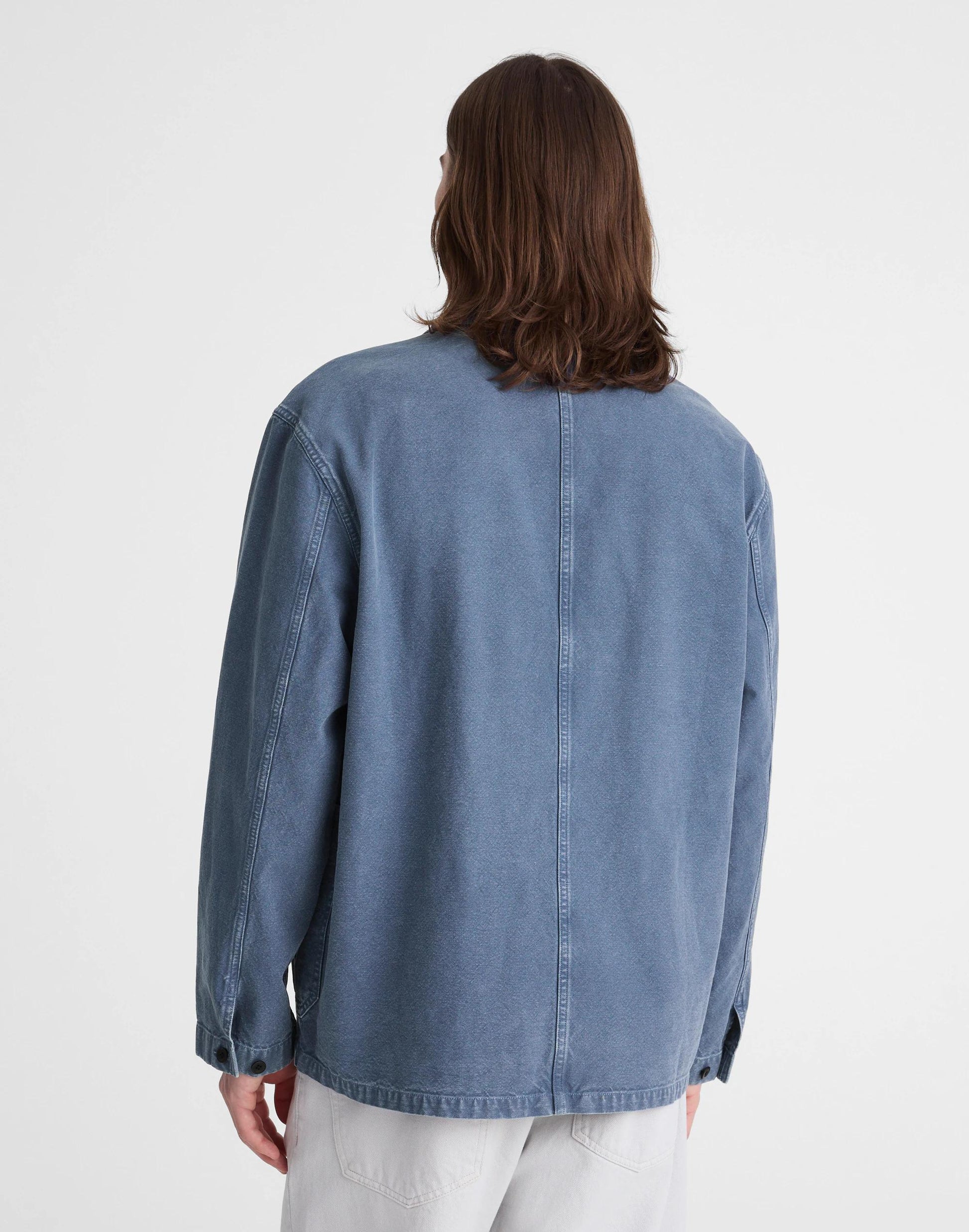 Madewell Chore Jacket in Cotton-Hemp Blend French Blue