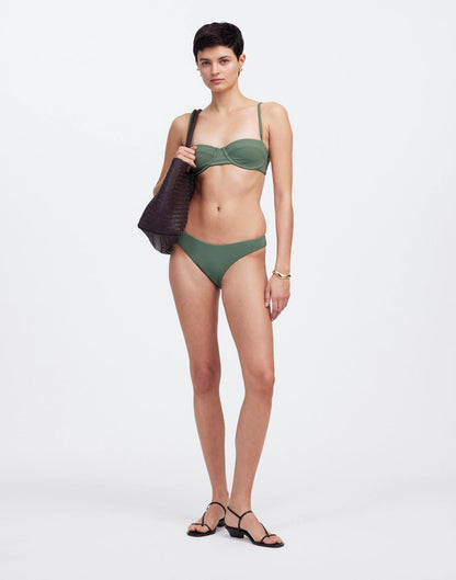 Madewell Zulu & Zephyr Eucalyptus Textured Balconette Bikini Top Eucalyptus