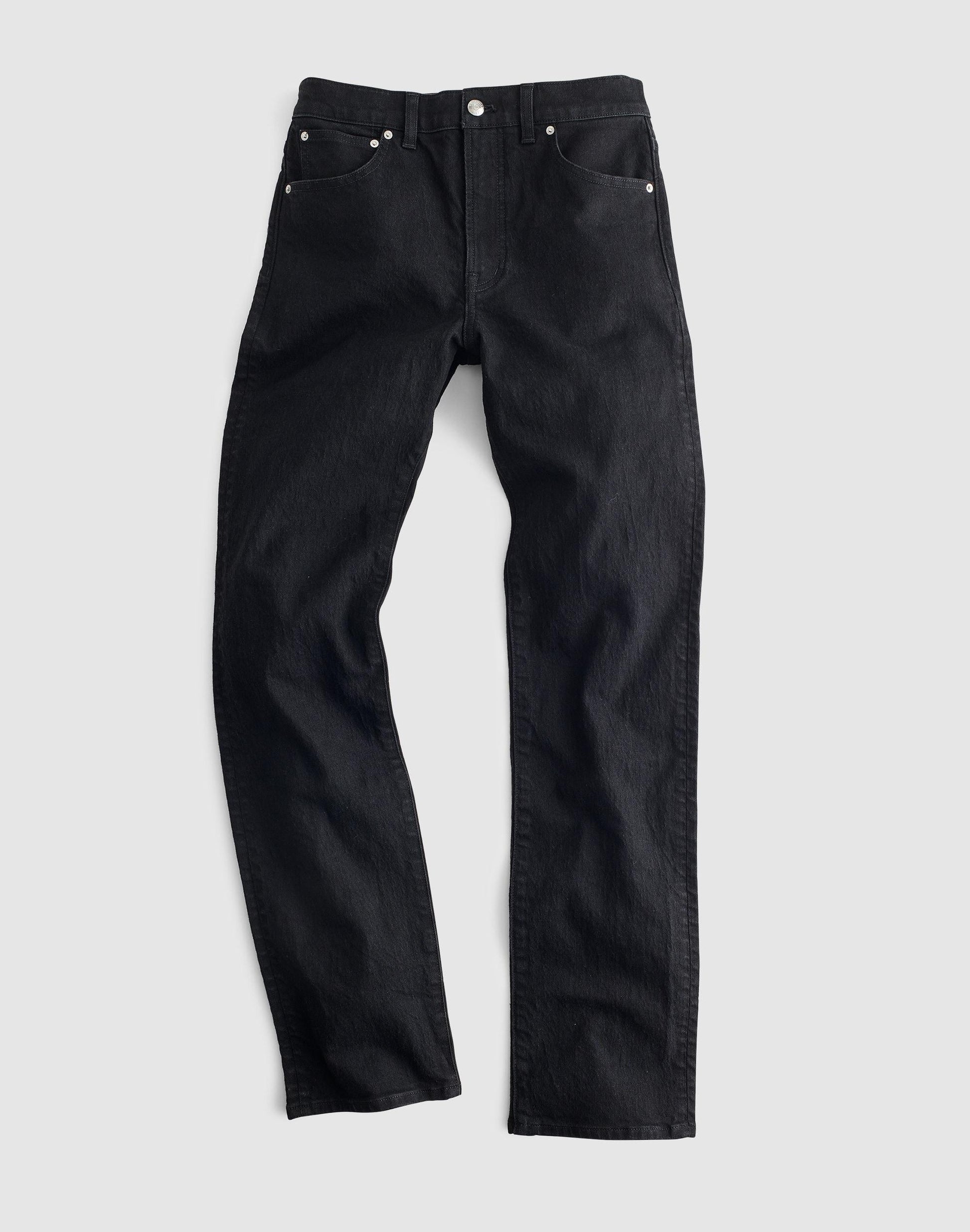 Madewell The Tall Longline Straight Jean Black Frost