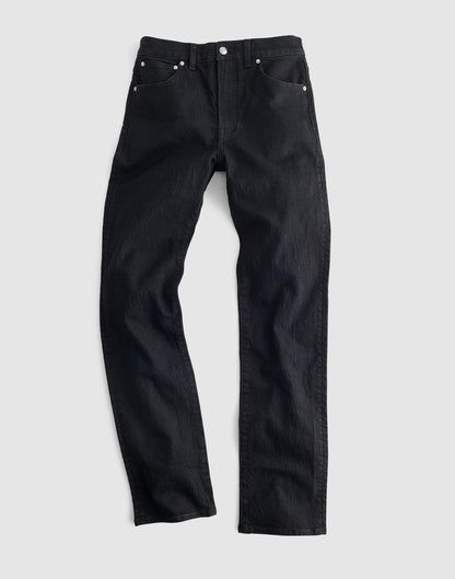 Madewell The Tall Longline Straight Jean Black Frost