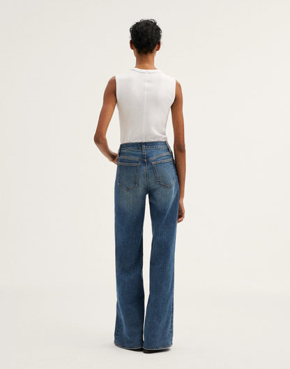 Madewell The Wide-Leg Jean in Super Stretch Denim Sunnyside Wash