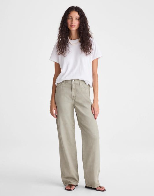 Madewell The Perfect Vintage Wide-Leg Jean in Airy Denim Chateau Olive