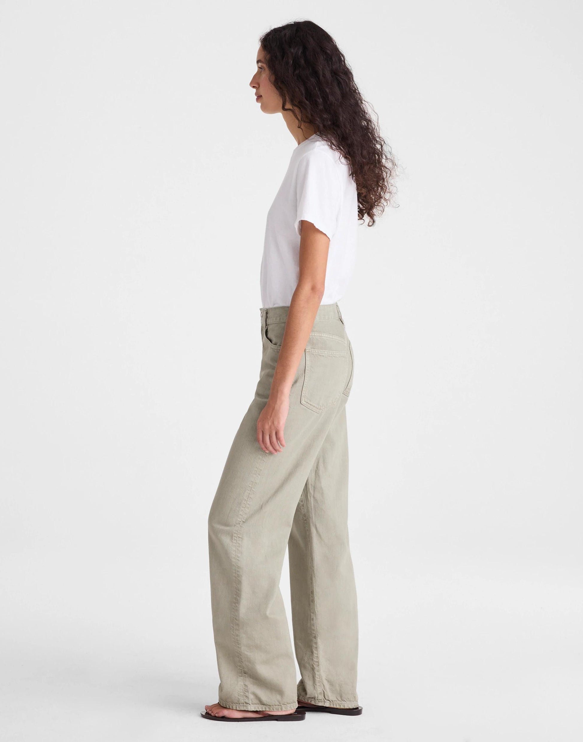 Madewell The Perfect Vintage Wide-Leg Jean in Airy Denim Chateau Olive