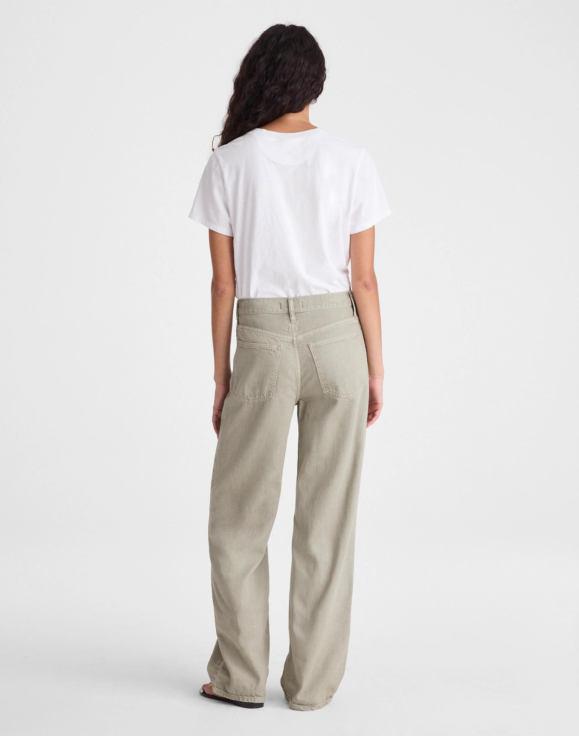 Madewell The Perfect Vintage Wide-Leg Jean in Airy Denim Chateau Olive