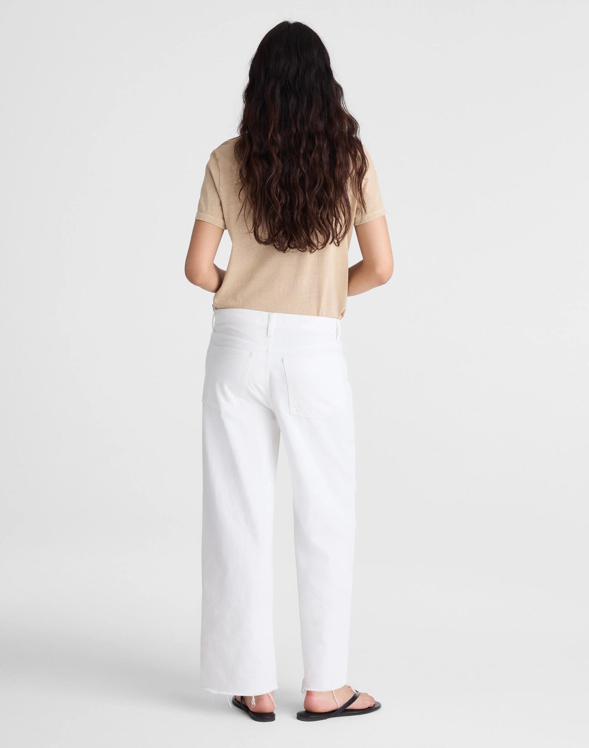 Madewell Low-Slung Baggy Crop Jean Tile White