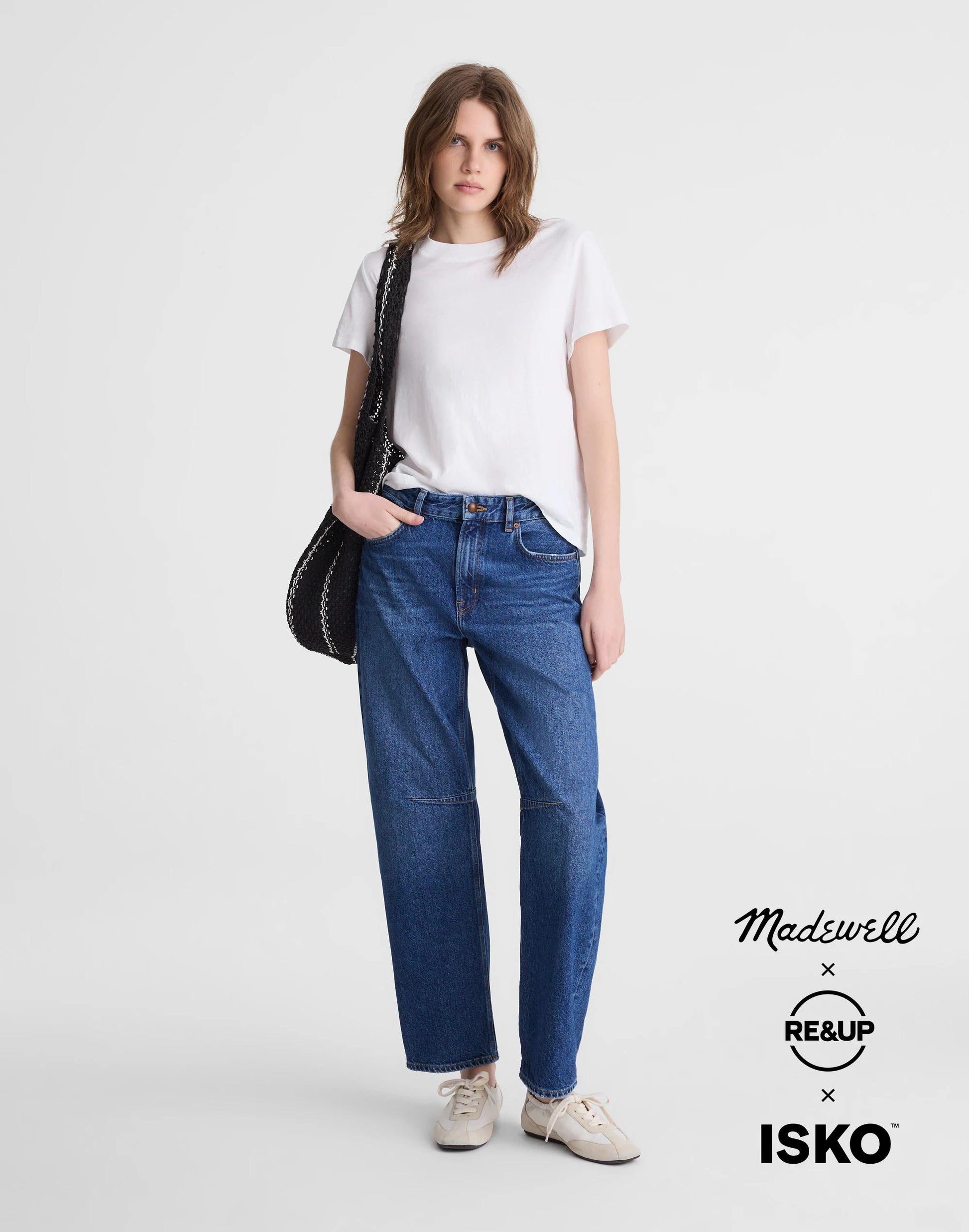 Madewell Circular Darted Barrel-Leg Jean Heirloom Wash