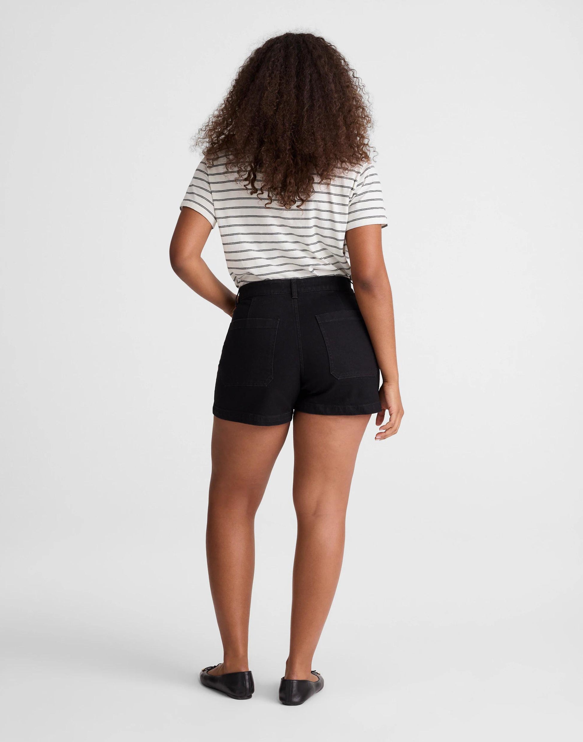 Madewell The Curvy Emmy Denim Short Black Rinse Wash