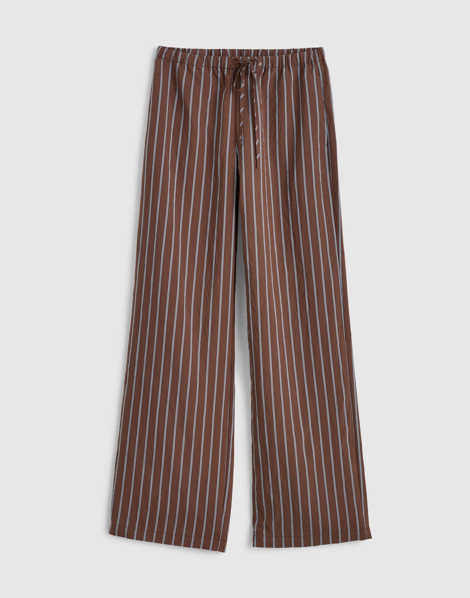 Madewell Pull-On Pants Brown Peri Twin Stripe
