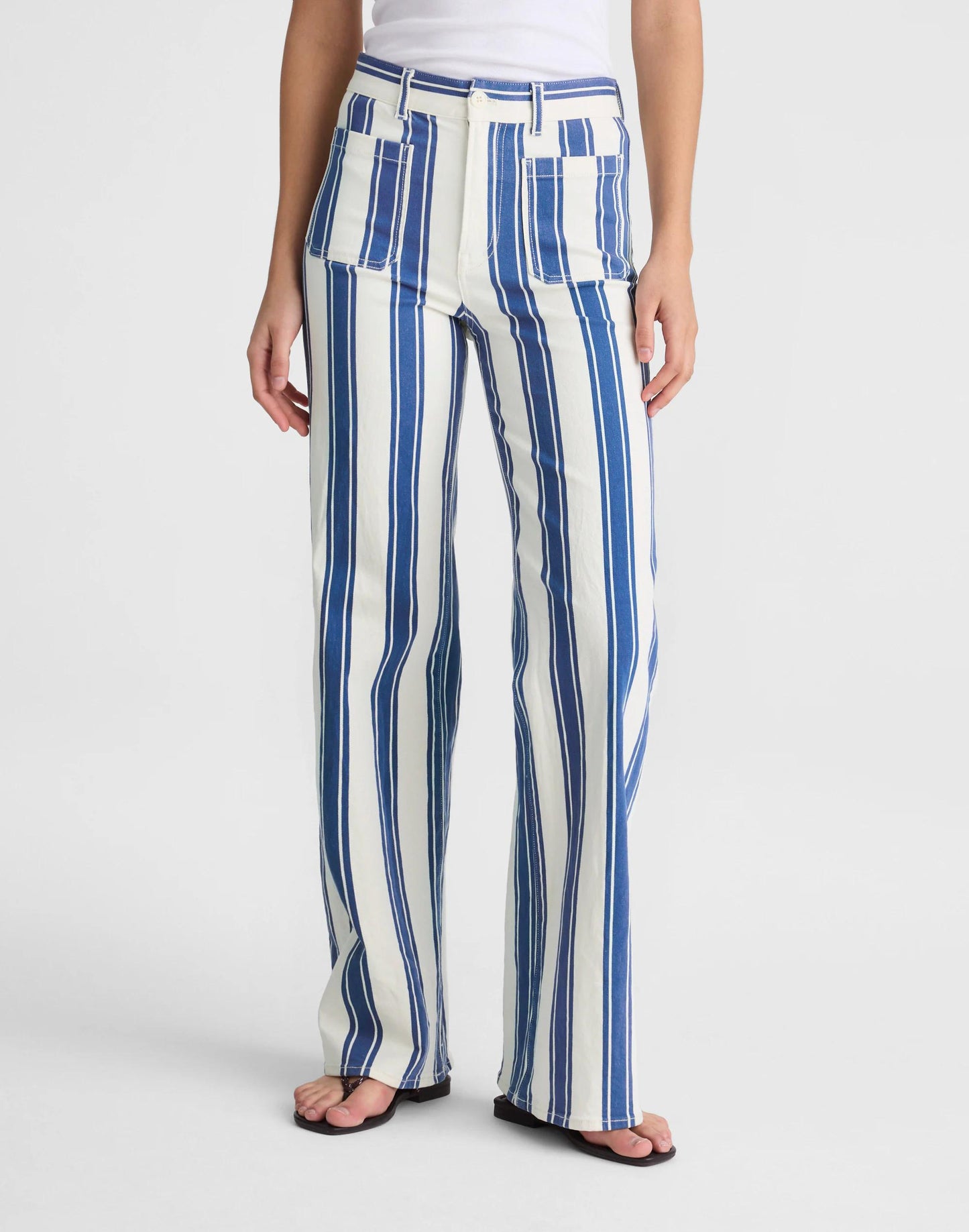 Madewell The Emmy Wide-Leg Pant Waterfall Stripe