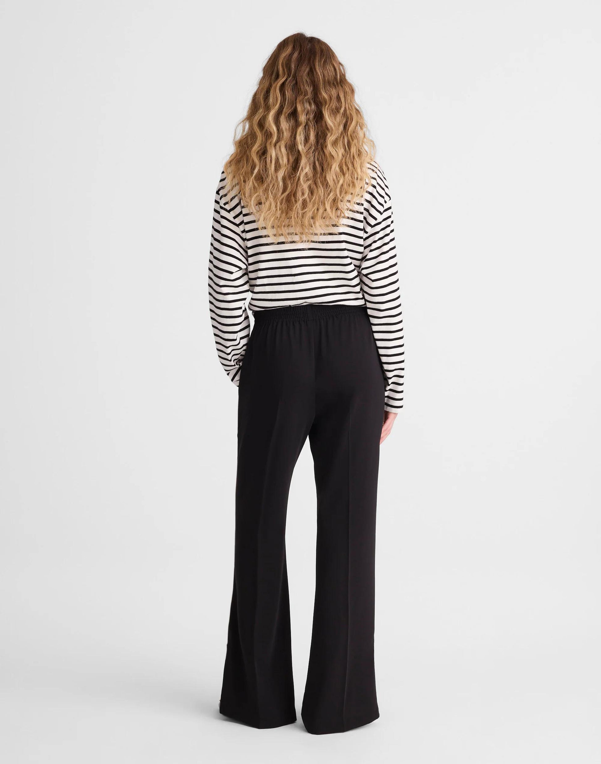 Madewell Pull-On Bootcut Track Pant Jet Black