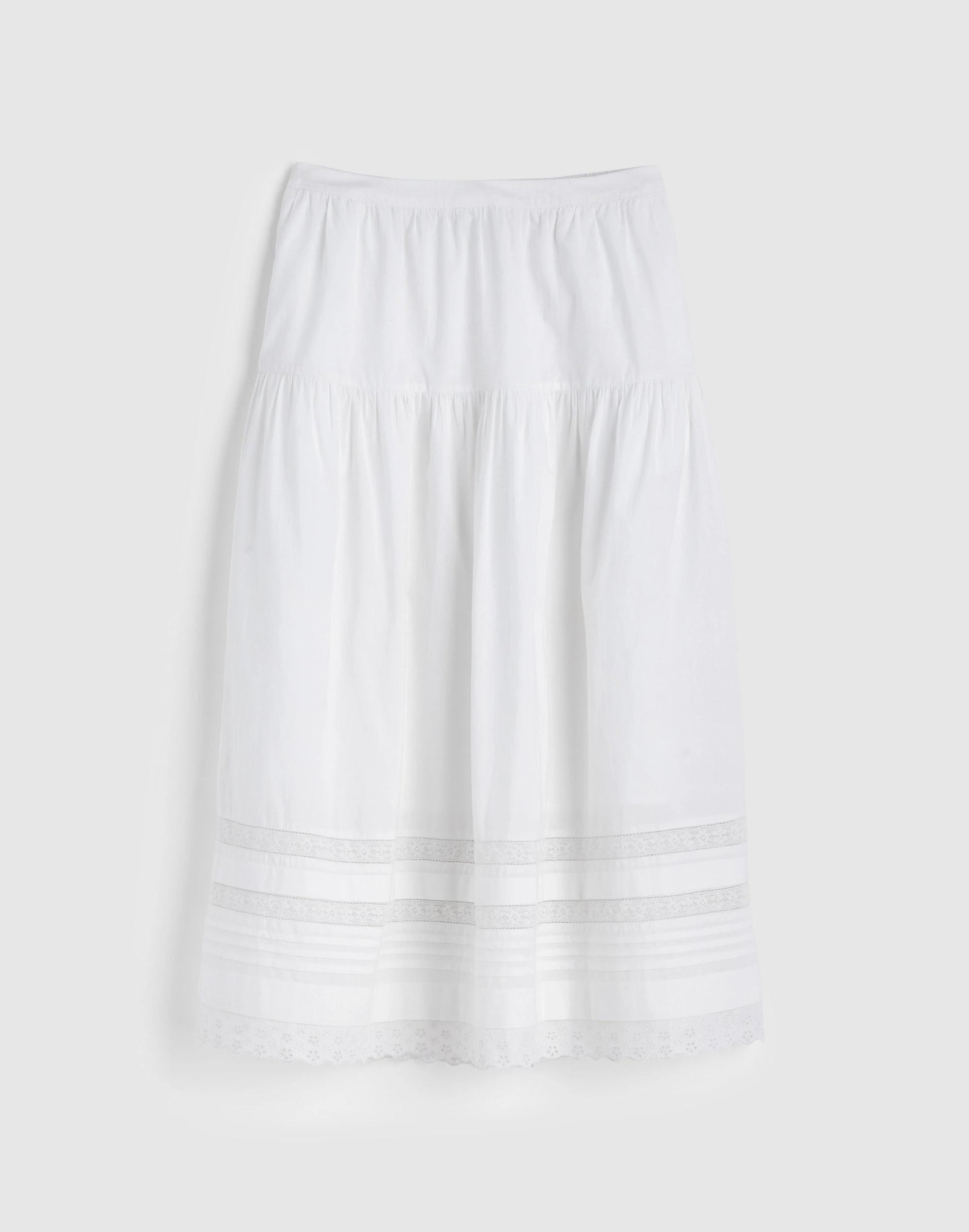 Madewell Pintucked Midi Skirt White