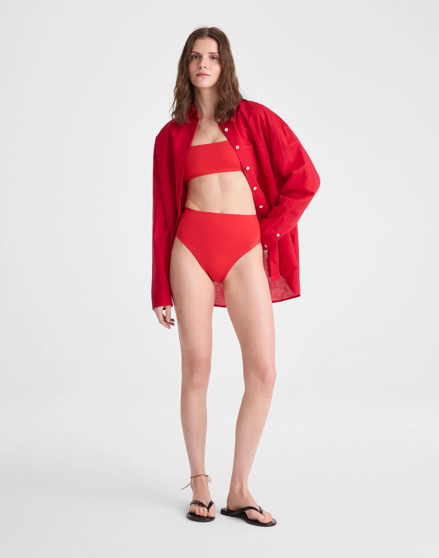 Madewell Left On Friday Hi Hi Bikini Bottom Sweet Chili Heat