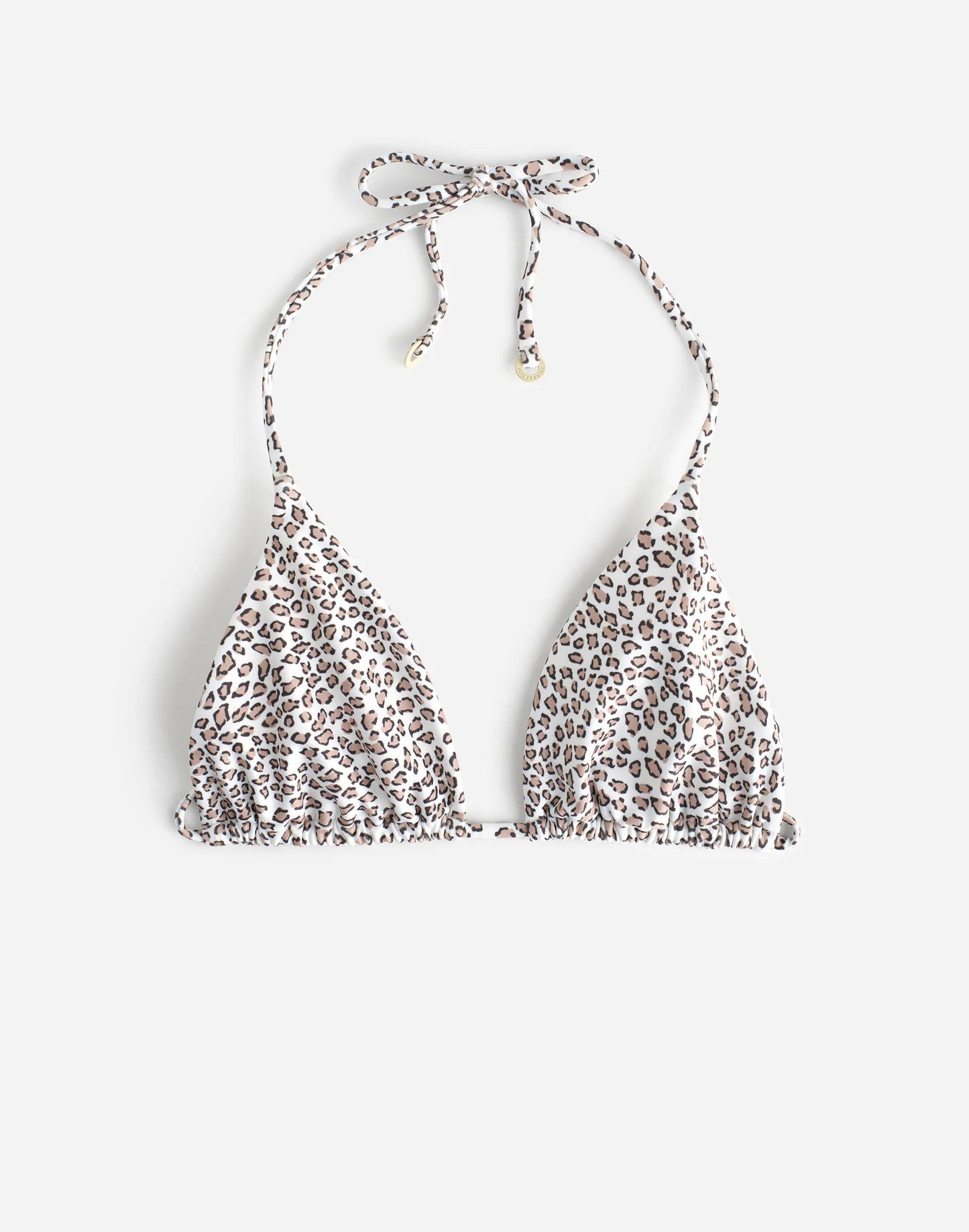 Madewell Zulu & Zephyr Micro Leopard Halter Bikini Top Micro Leopard