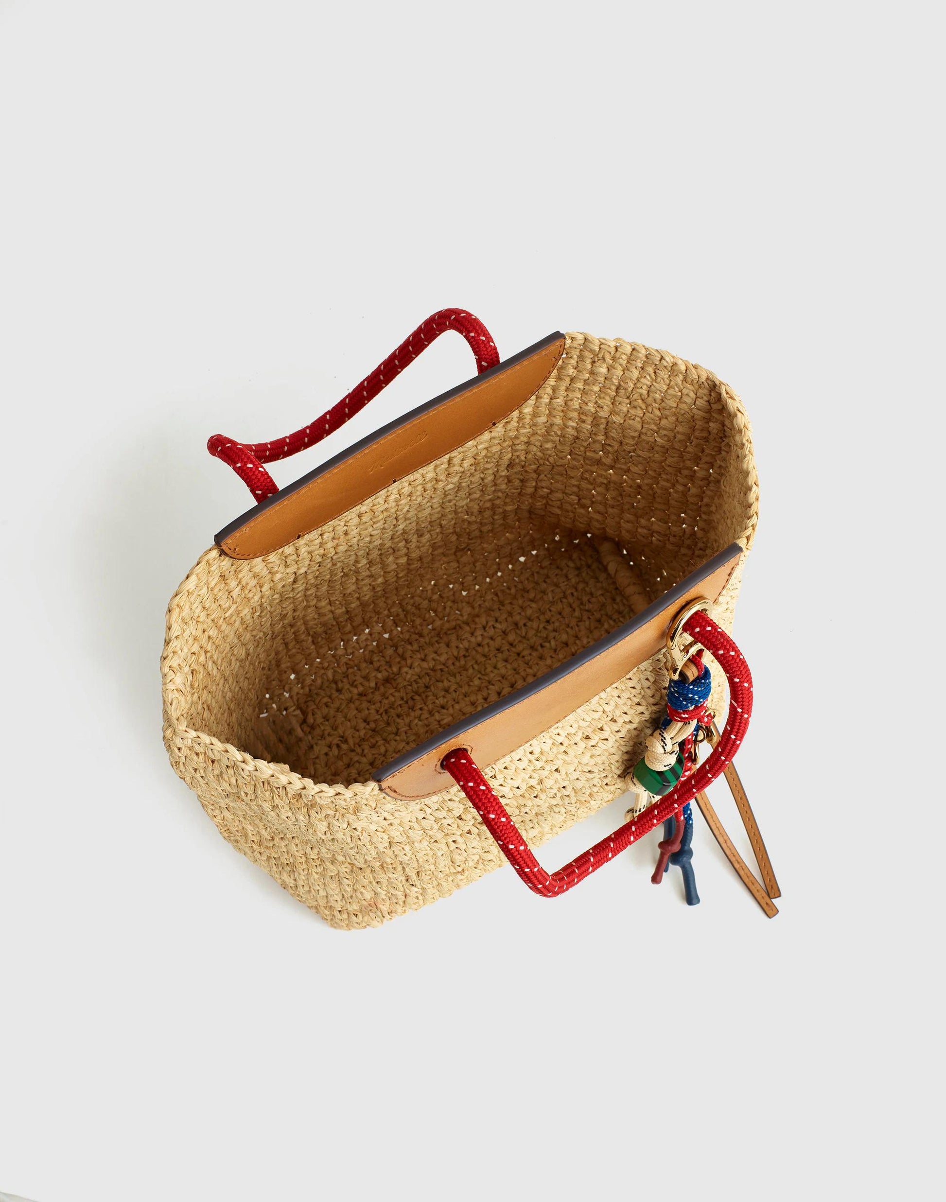 Madewell The Woven Mini Tote Festival Red Multi