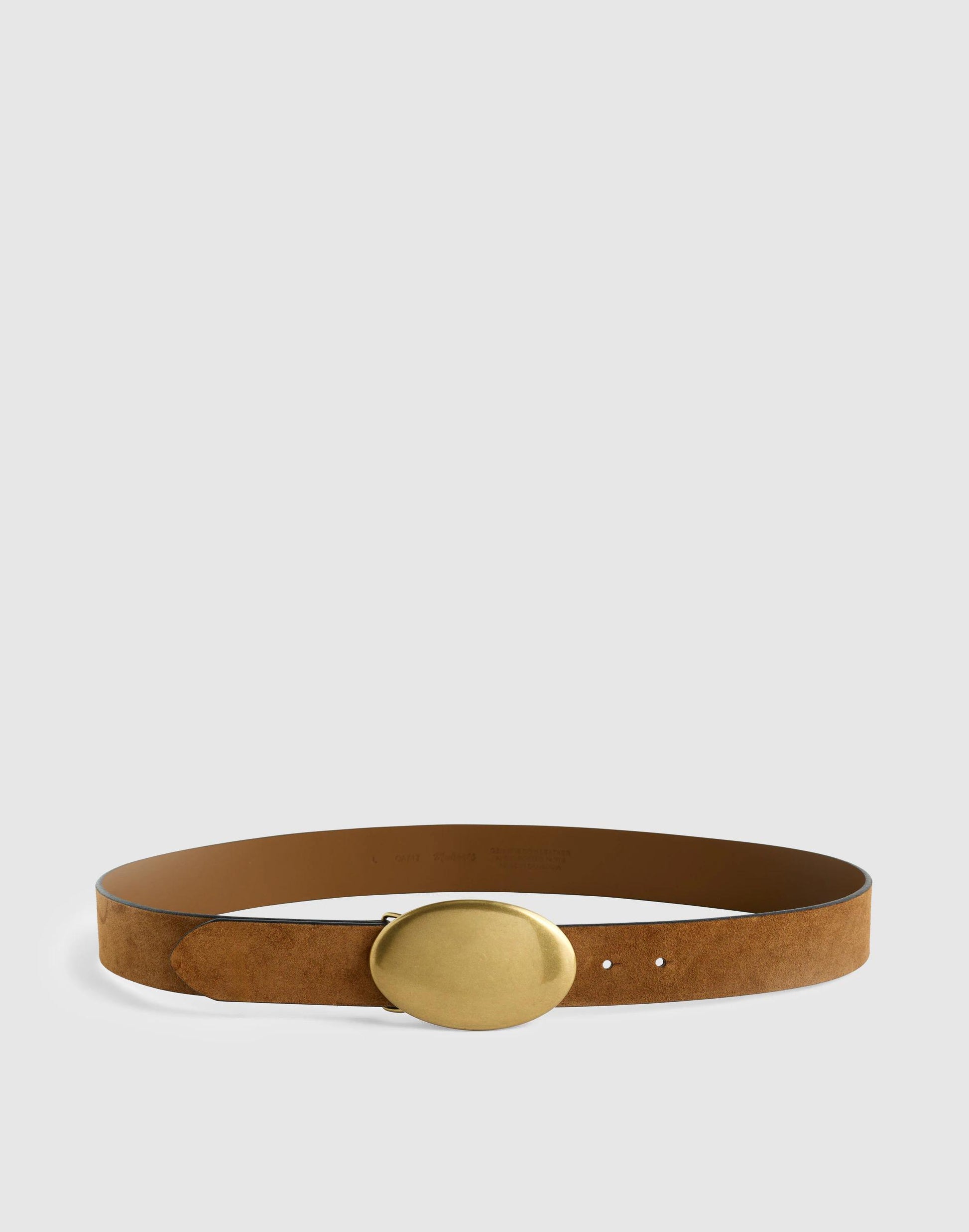 Madewell Oval Plaque-Buckle Belt Aged Cognac