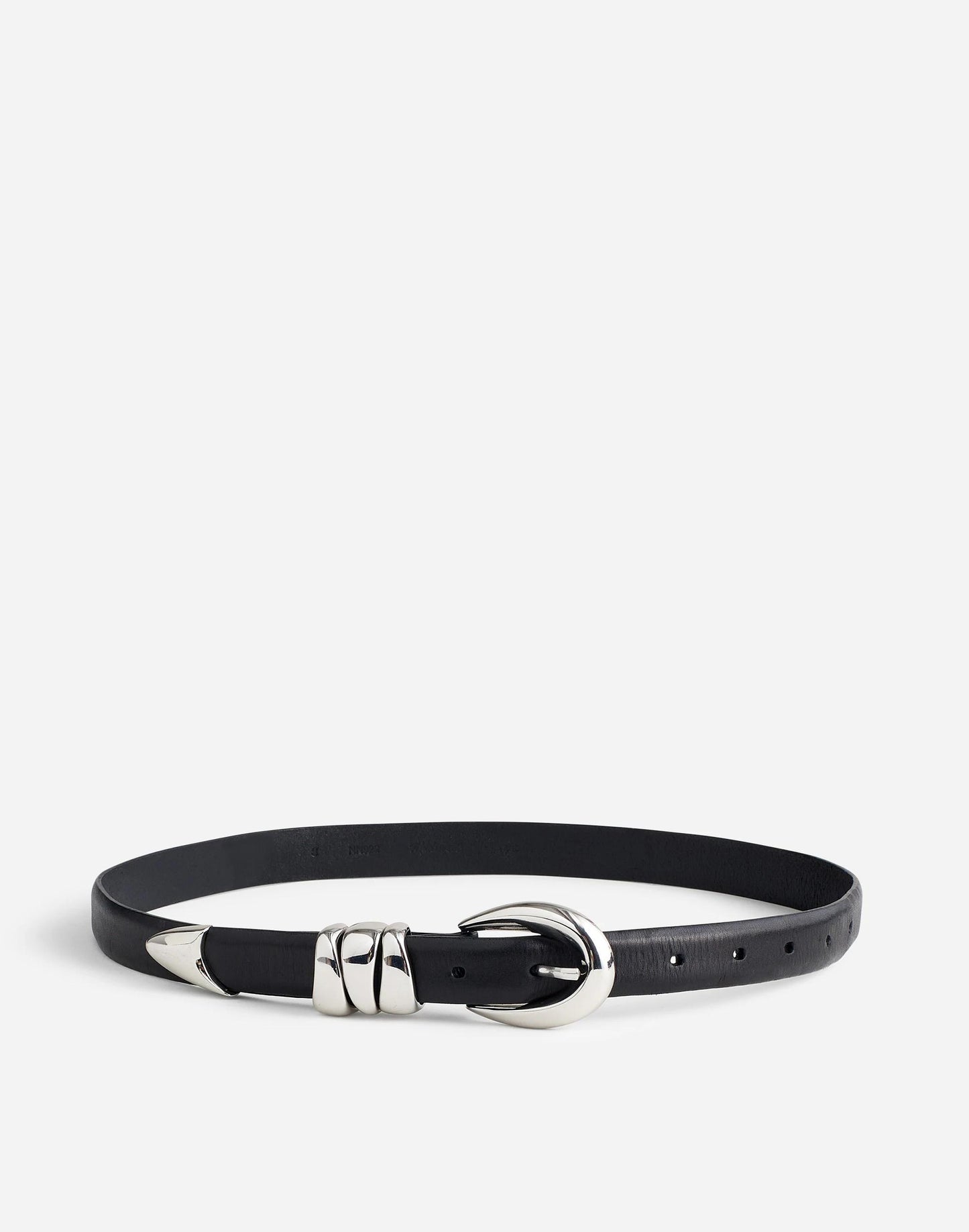 Madewell Triple Metal Keeper Belt True Black