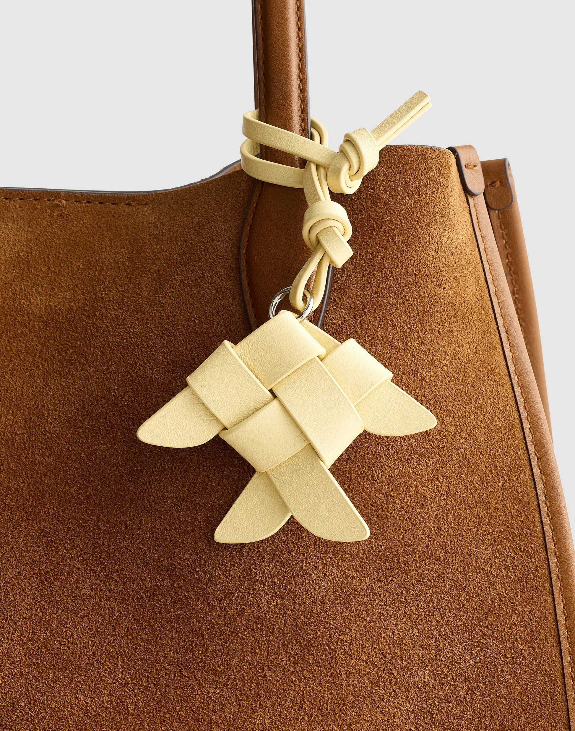 Madewell Woven Fish Bag Charm Pale Pineapple