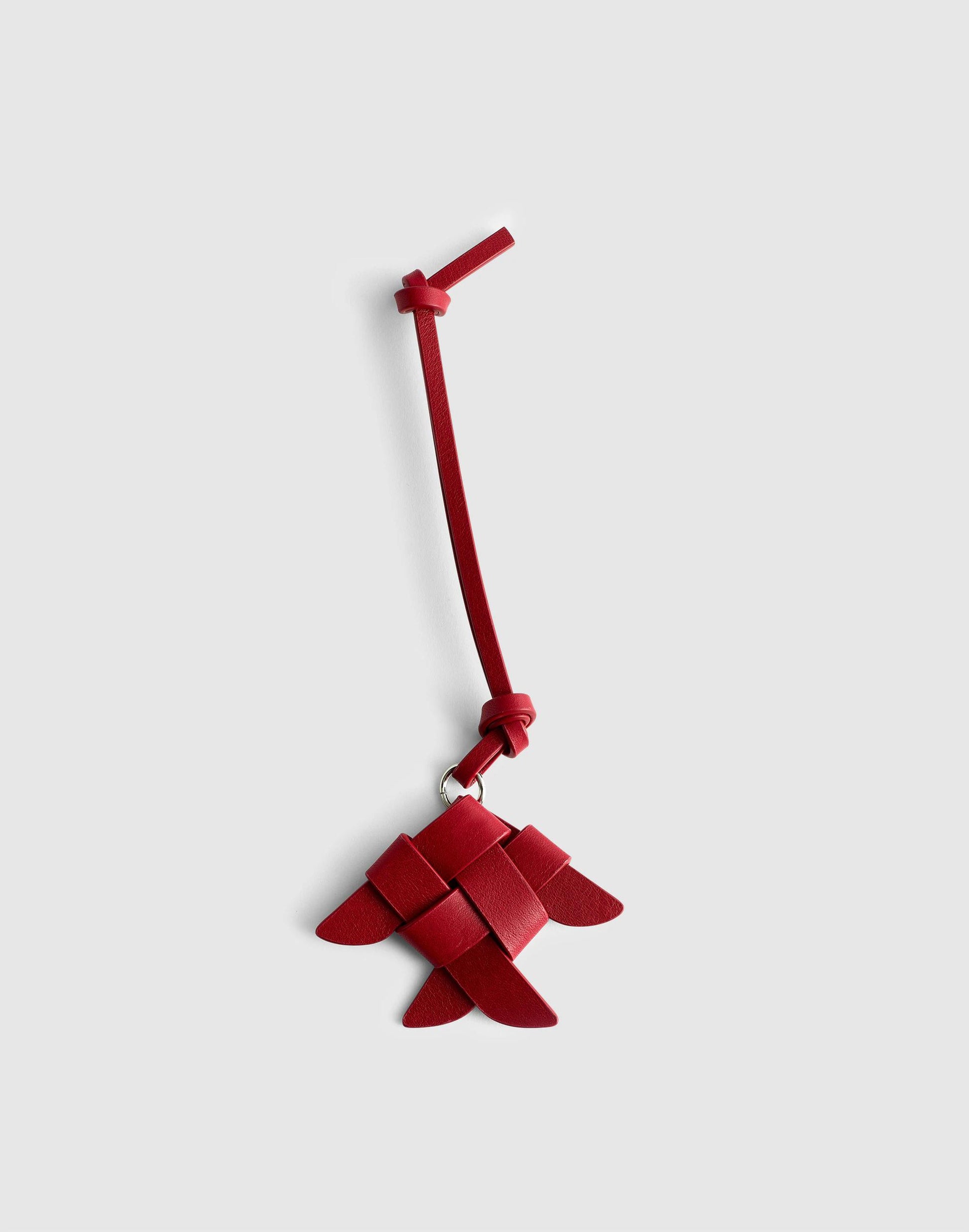 Madewell Woven Fish Bag Charm Scarlet