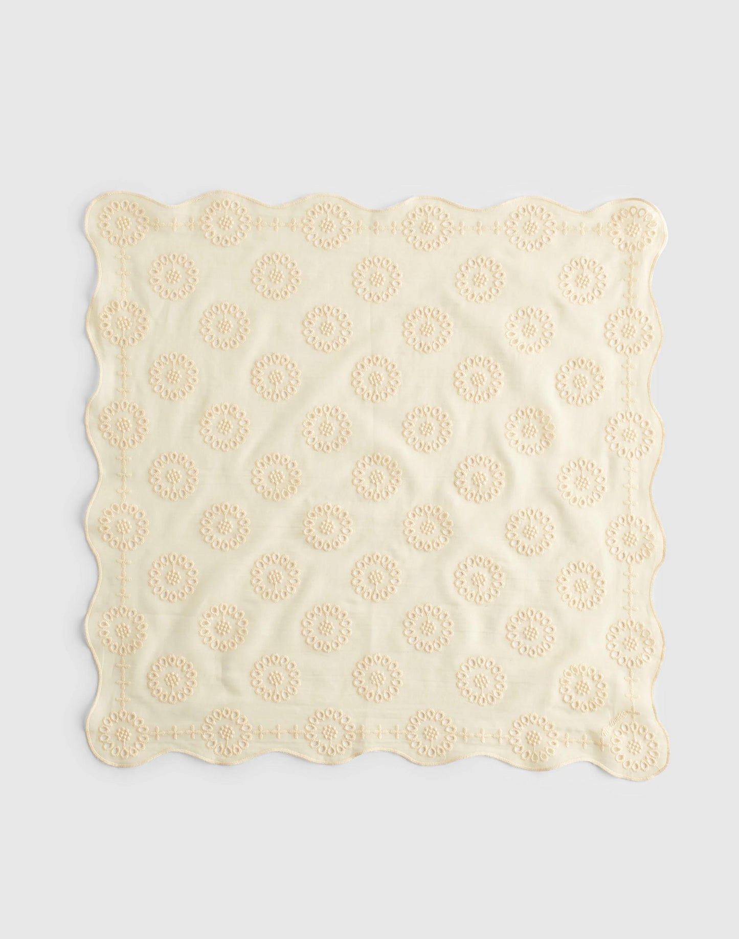 Madewell Organic Cotton Eyelet Bandana Vanilla