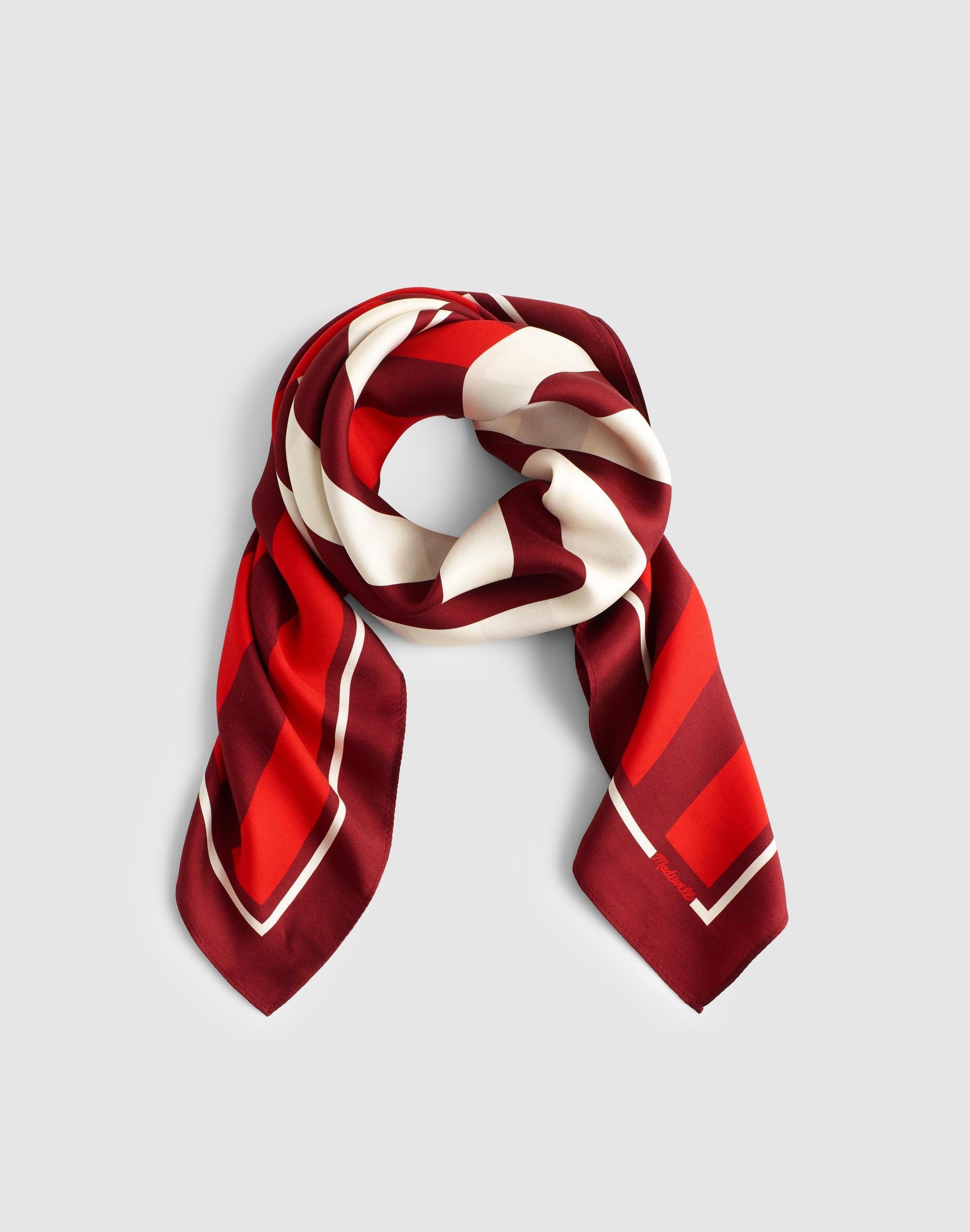 Madewell Medium Silk Bandana Dusty Merlot