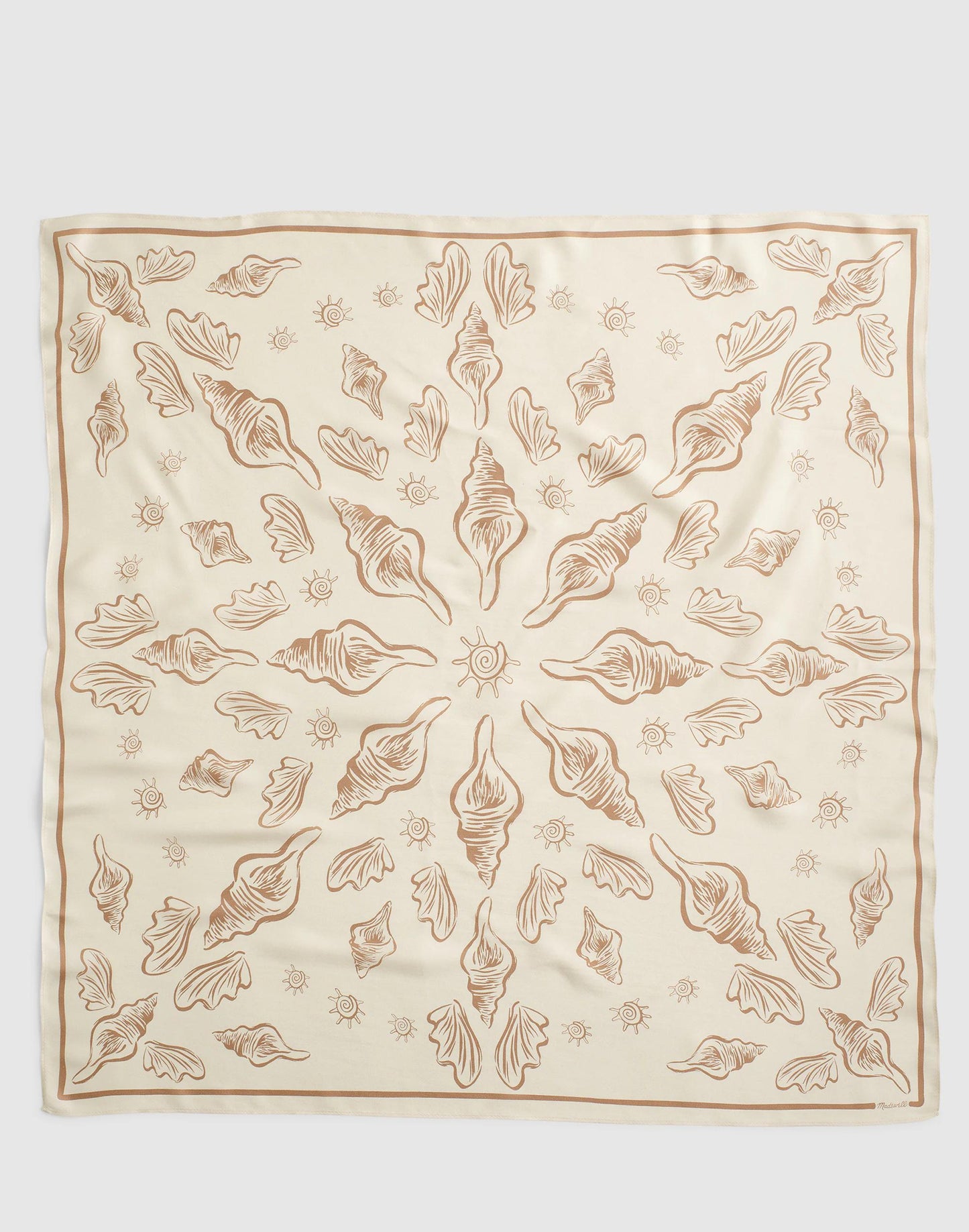 Madewell Medium Silk Bandana Artisan Shell Vintage Ivory