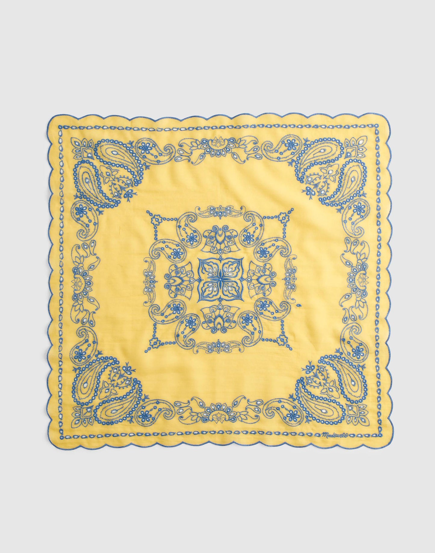 Madewell Organic Cotton Eyelet Bandana Bandana Eyelet Chamomile