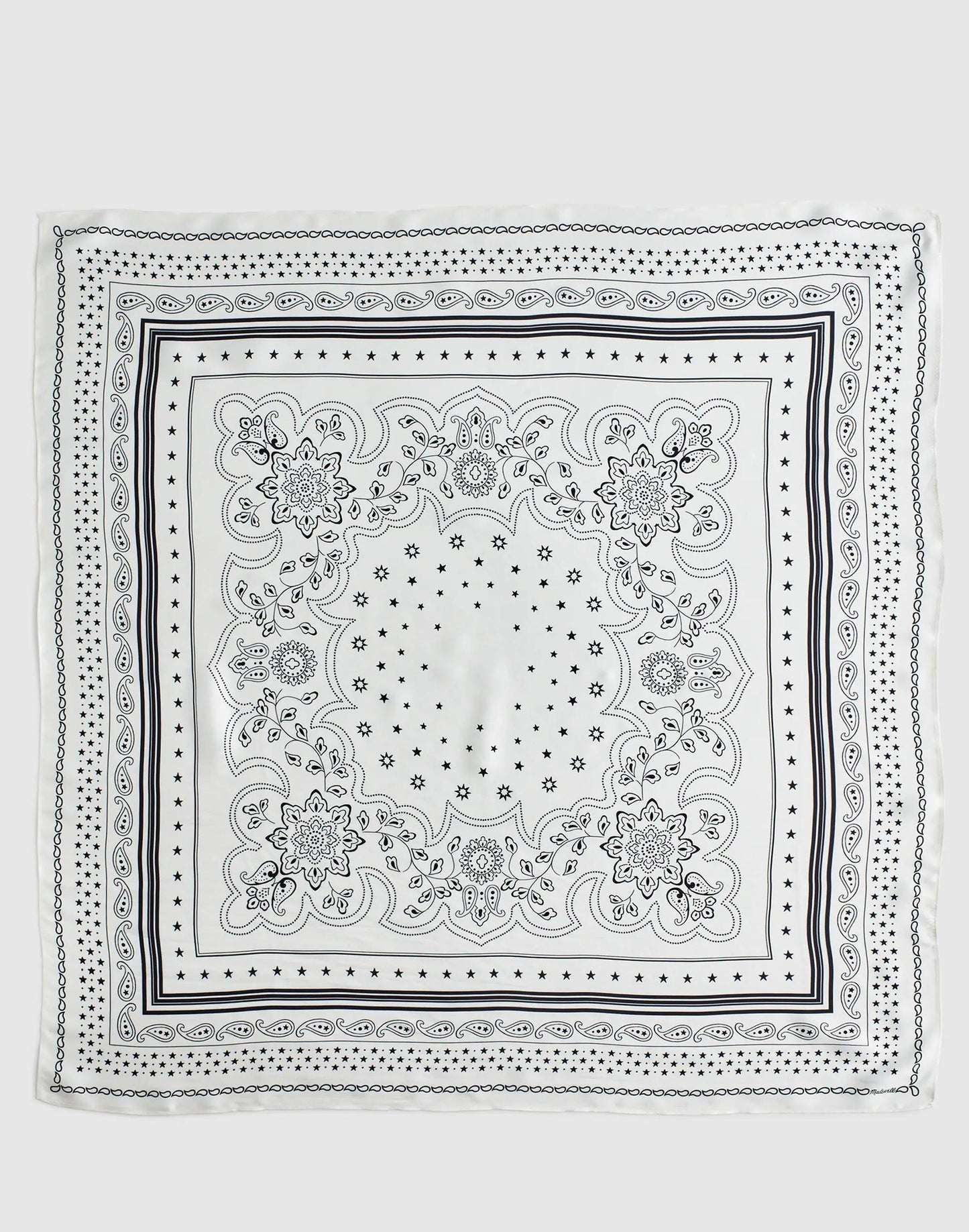 Madewell Medium Silk Bandana White
