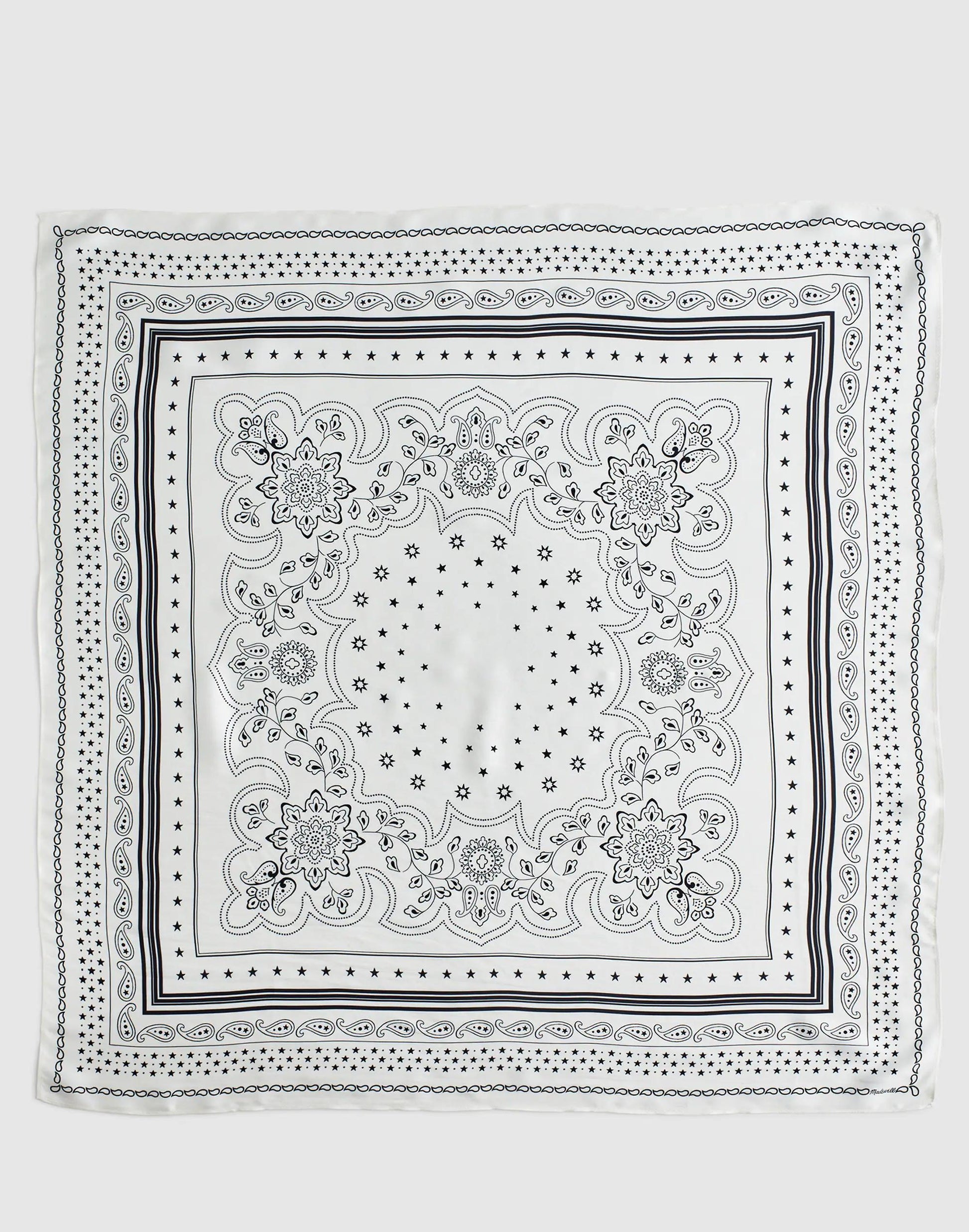 Madewell Medium Silk Bandana White