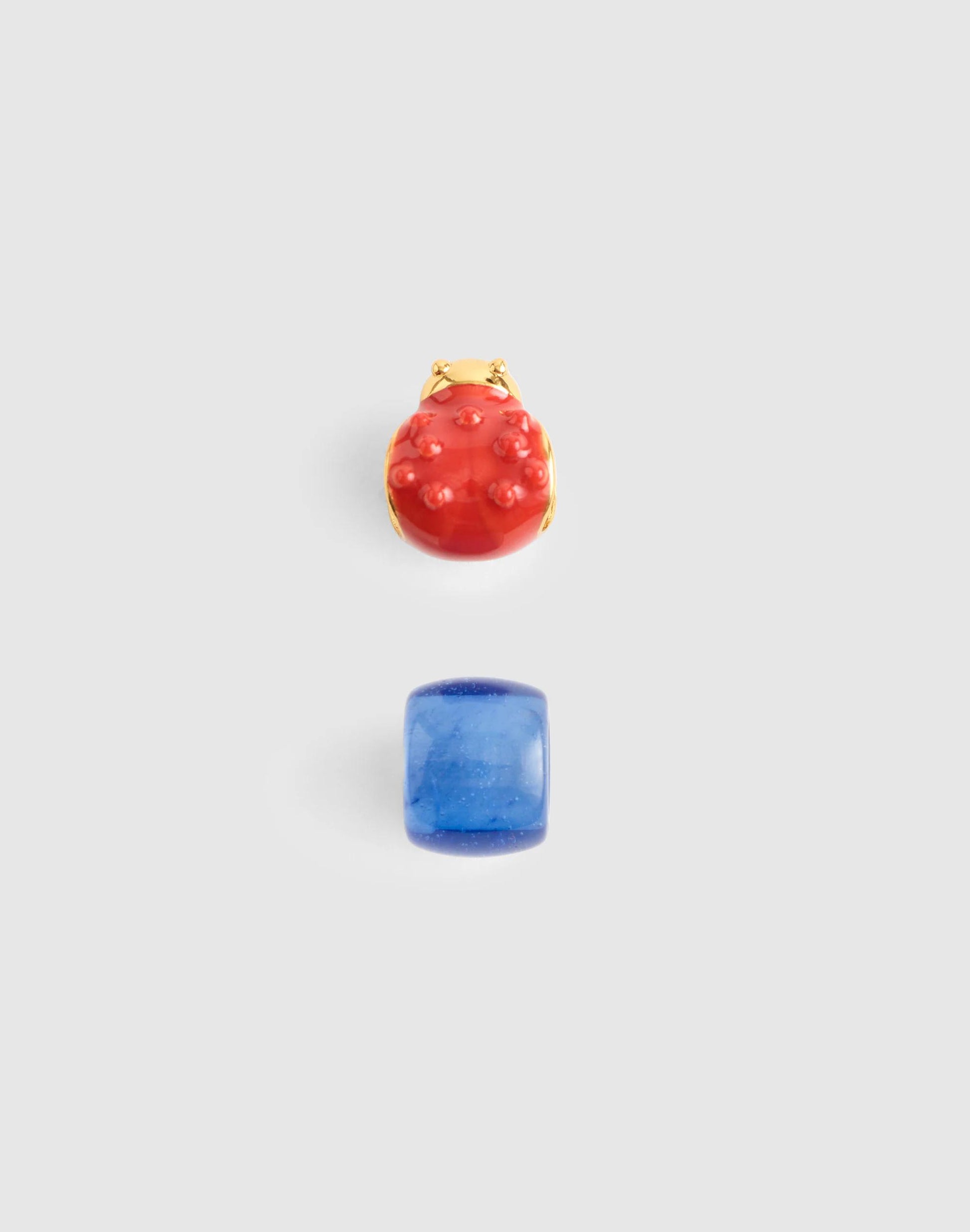 Madewell Two-Pack Ladybug Bead Charms Antique Gold