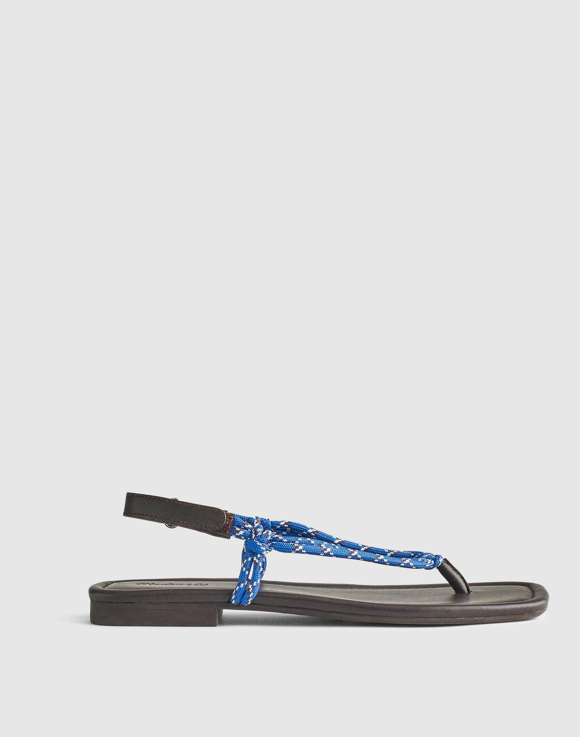 Madewell The Aliyah Thong Sandal in Paracord Retro Blue
