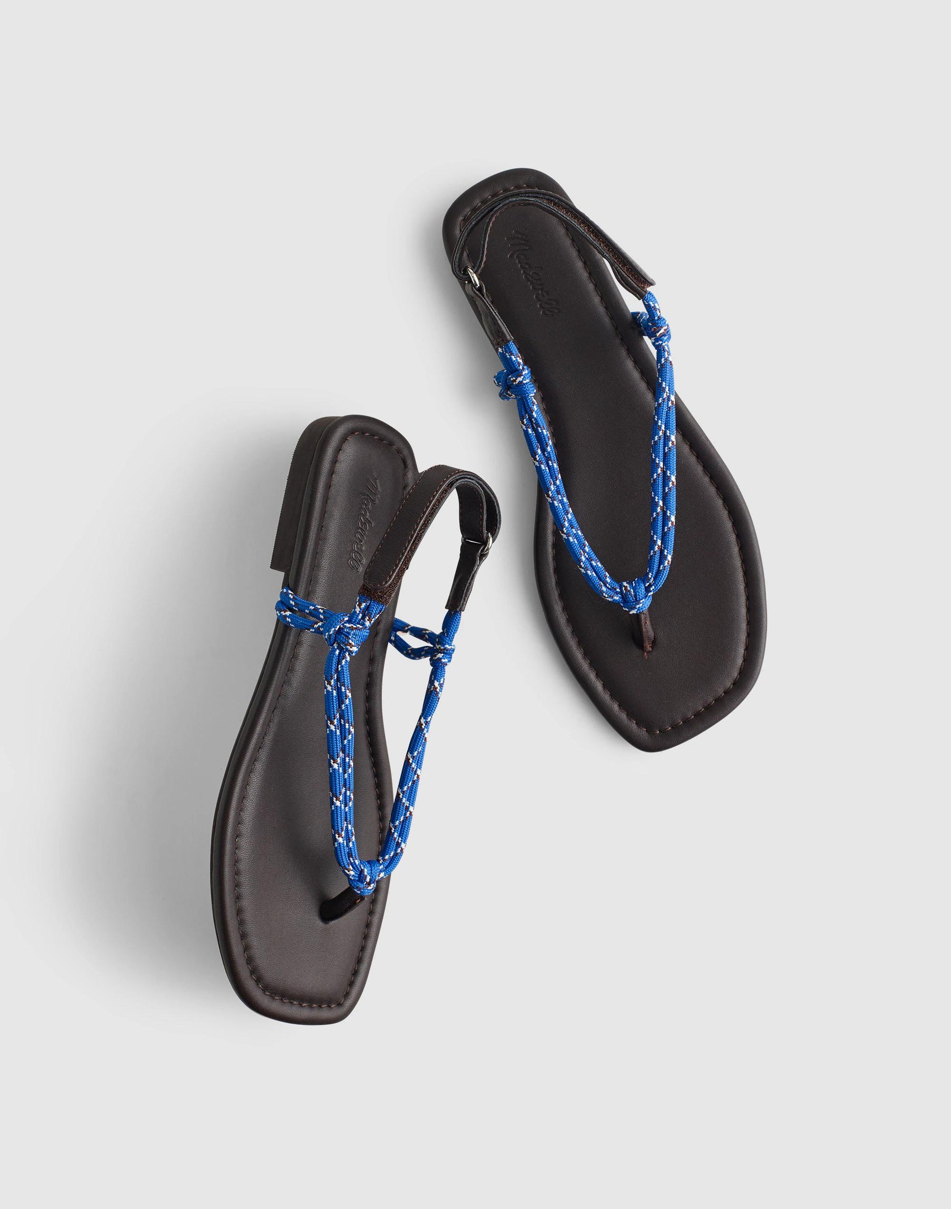 Madewell The Aliyah Thong Sandal in Paracord Retro Blue