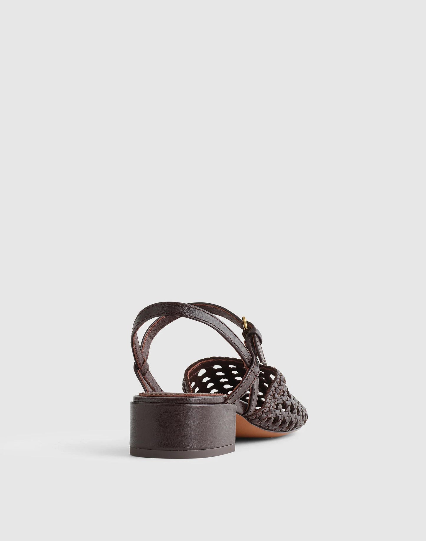 Madewell The Lola Ankle-Strap Heeled Sandal Coffee Bean