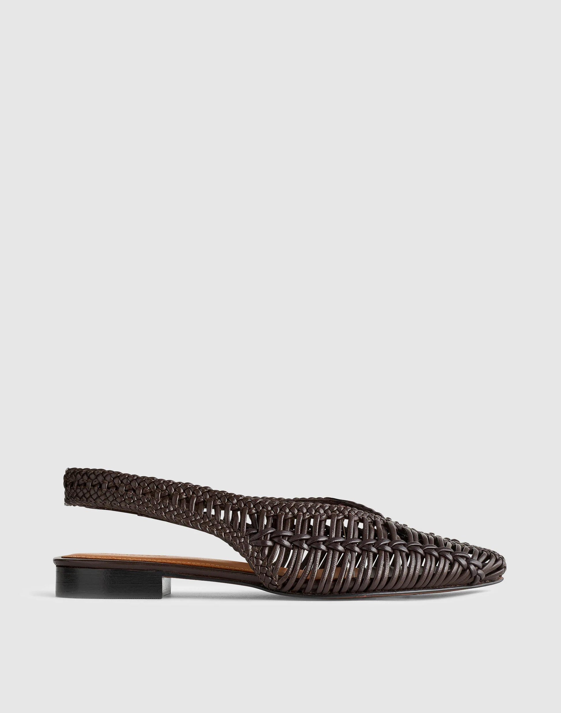 Madewell The Harpor Slingback Flat Dark Carob