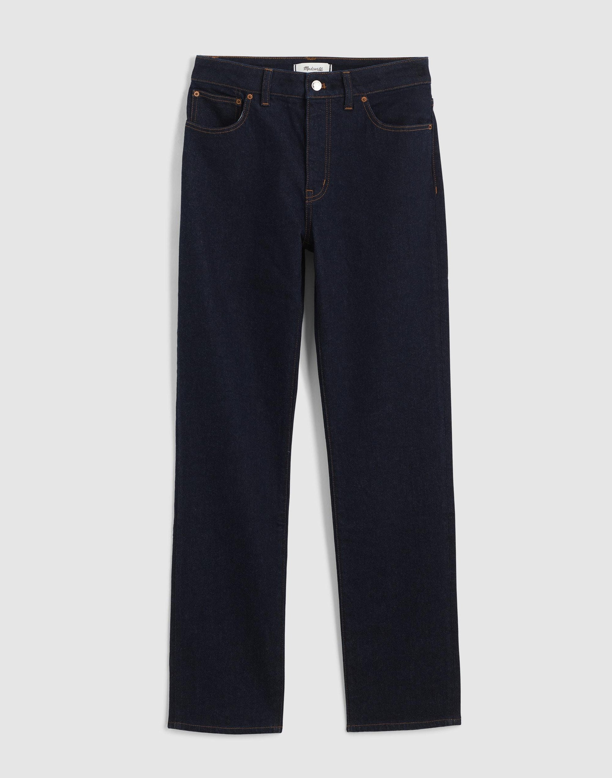 Madewell The Curvy Jules Slim-Straight Jean in Rinse Wash Rinse Wash