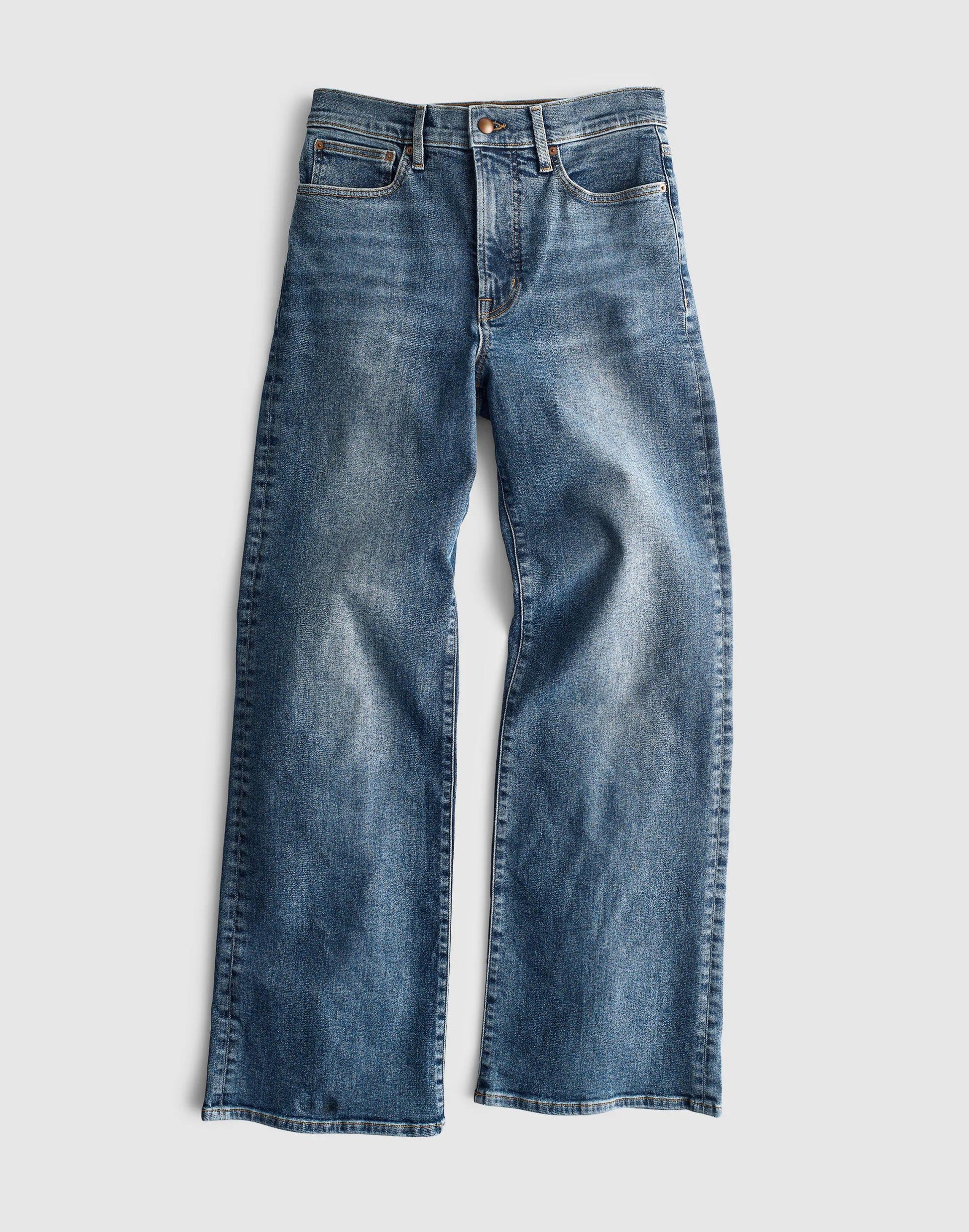 Madewell Short Circular Wide-Leg Jean Soft Indigo Wash