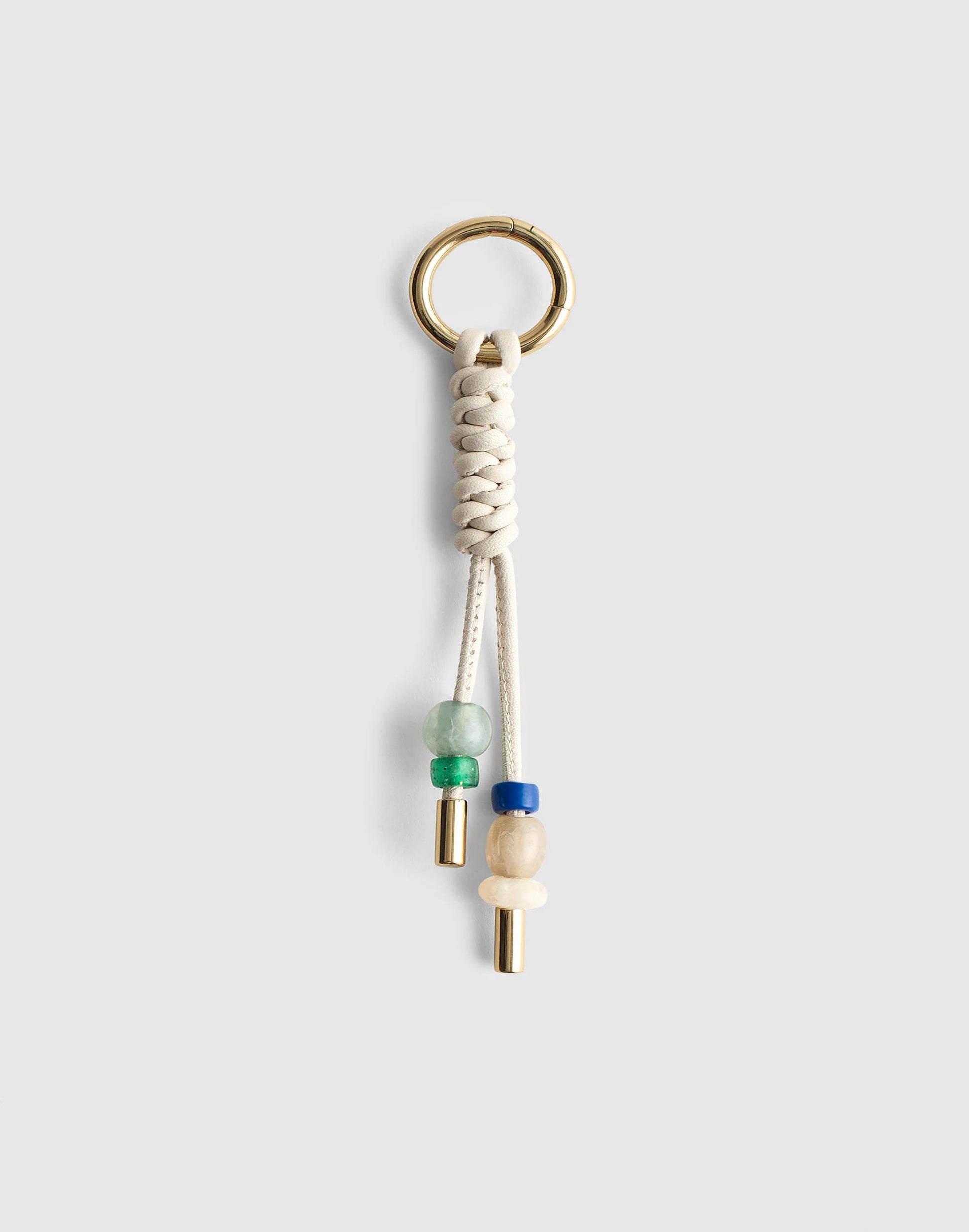 Madewell Braided Leather Bag Charm Vintage Muslin