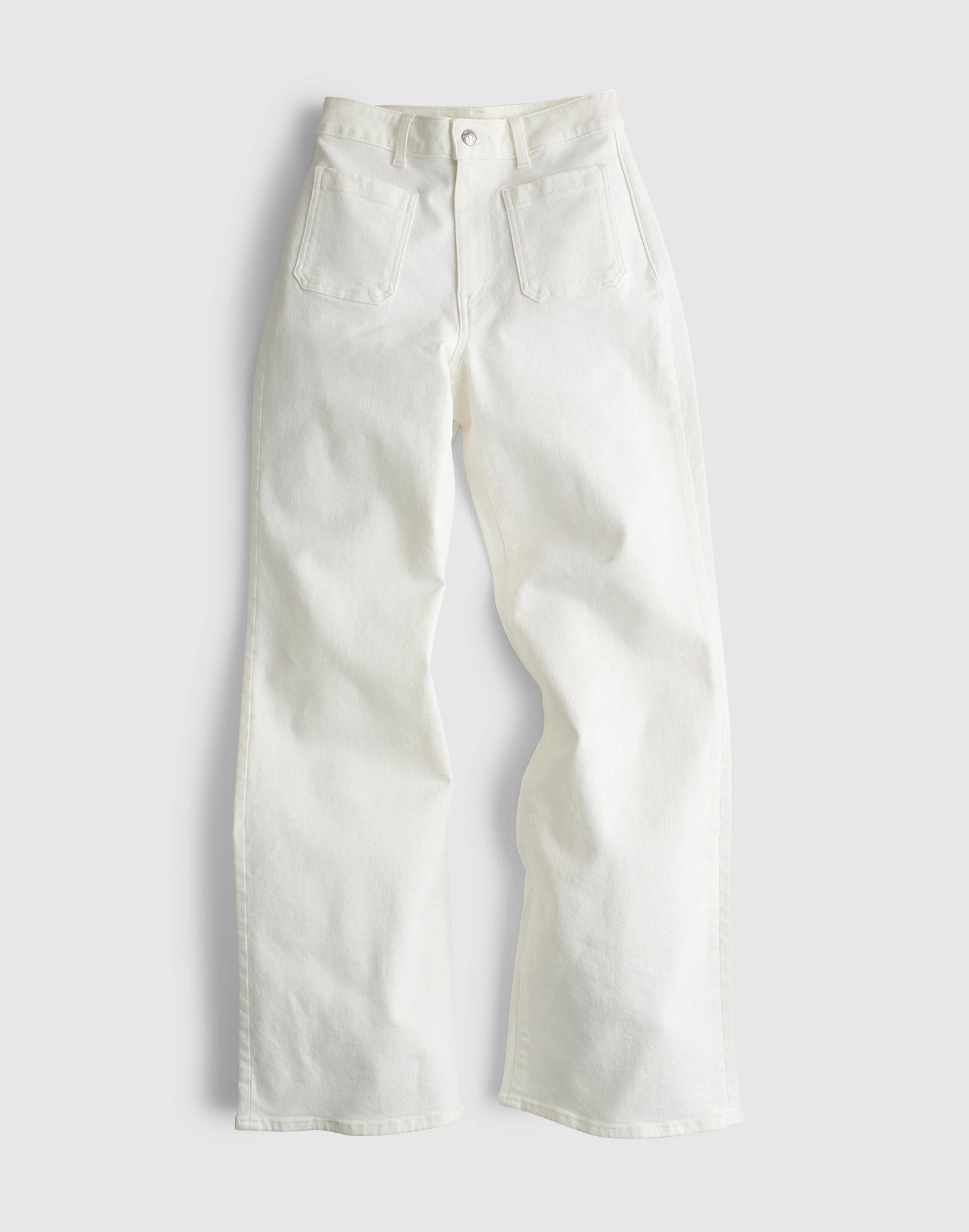 Madewell The Curvy Emmy Wide-Leg Jean in Super Stretch Denim Tile White