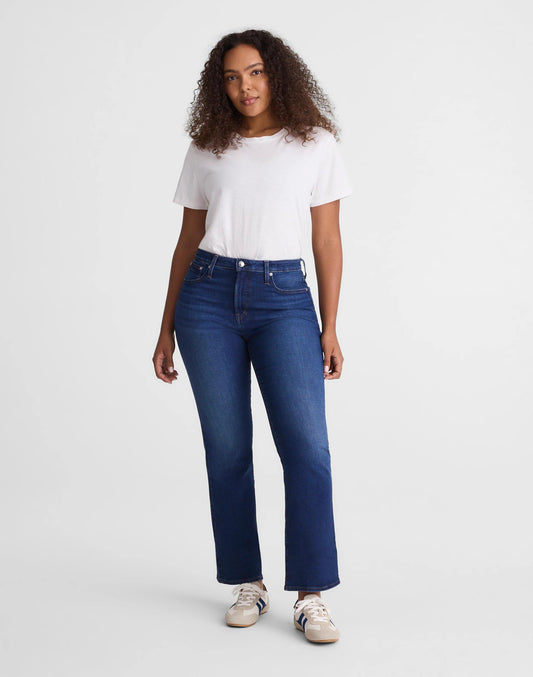 Madewell The Curvy Flare Crop Jean in Super Stretch Denim Osgoode Wash