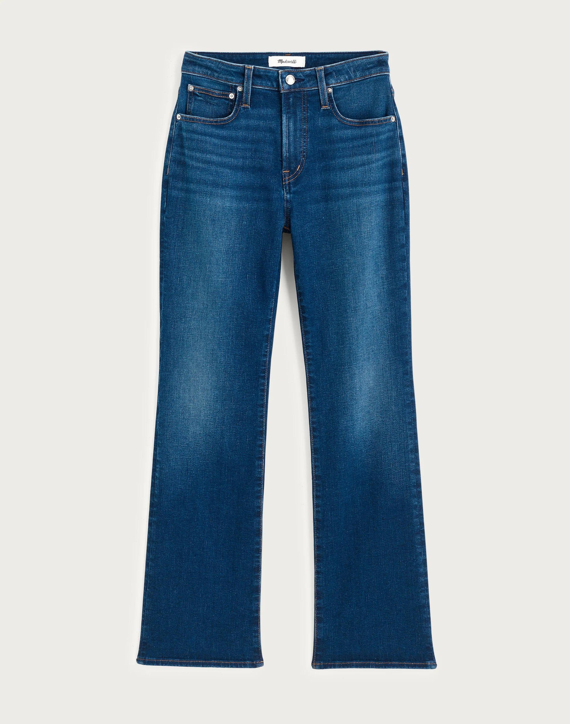 Madewell The Curvy Flare Crop Jean in Super Stretch Denim Osgoode Wash
