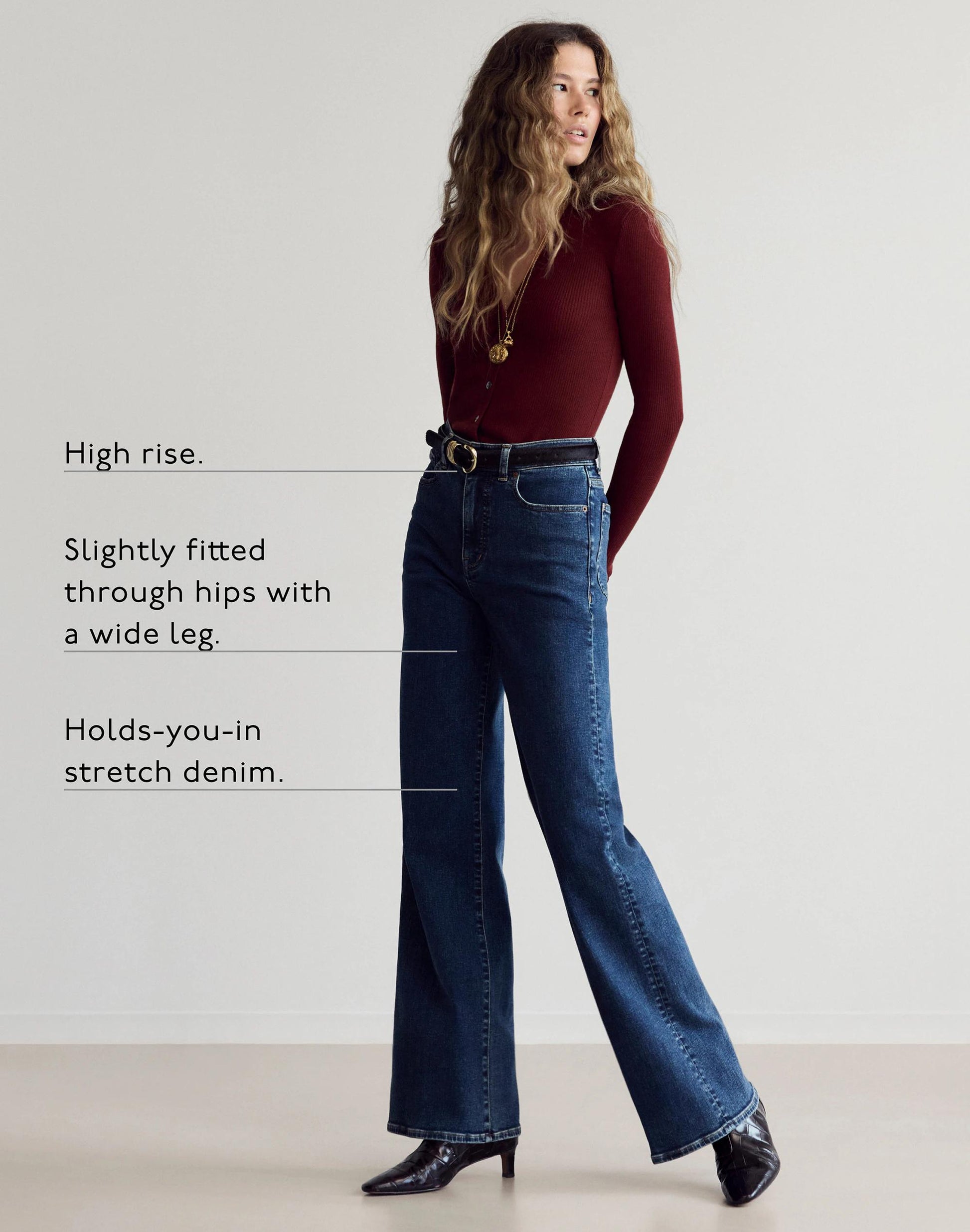 Madewell The Curvy Wide-Leg Jean in Super Stretch Denim Black Frost