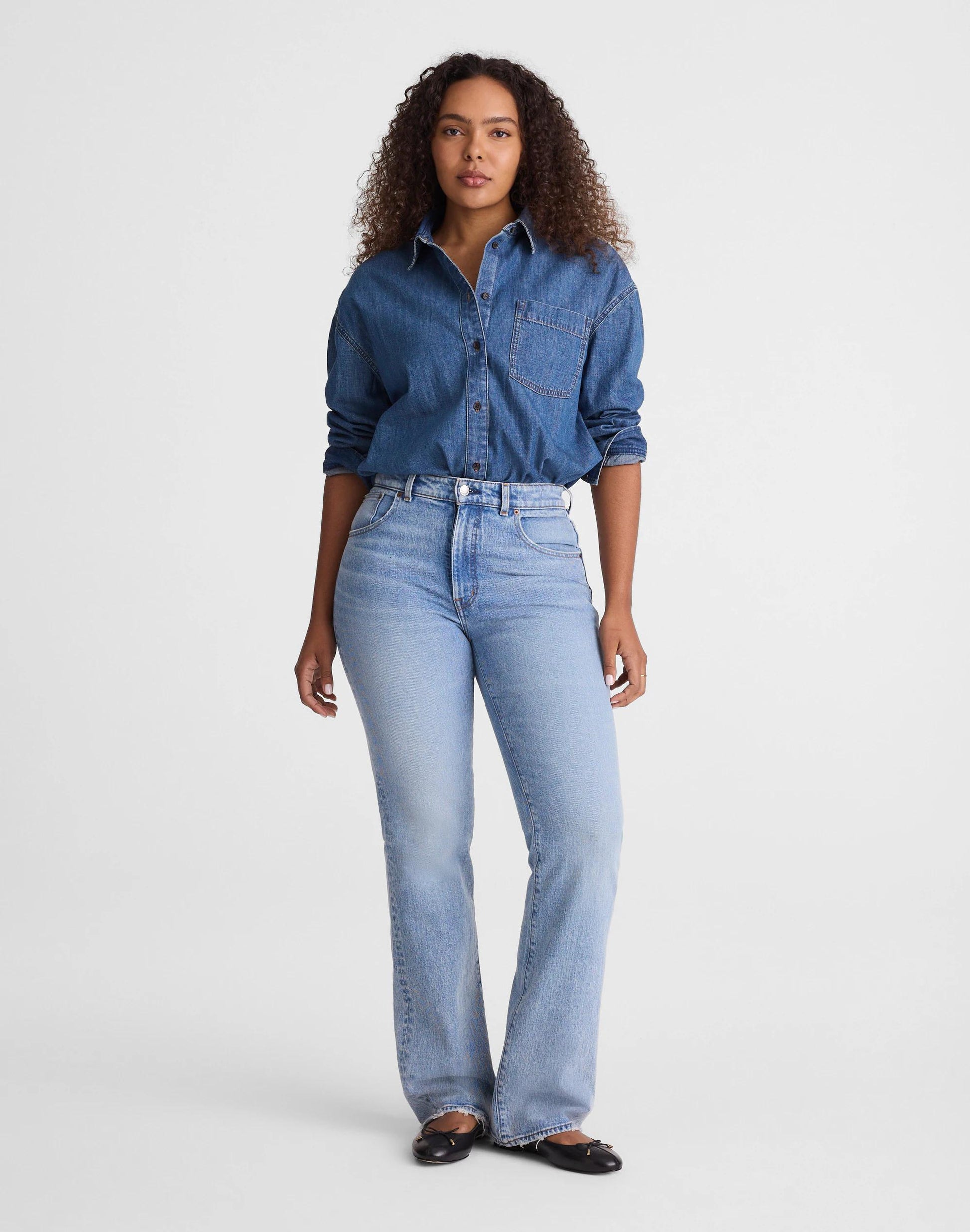 Madewell Curvy Relaxed Bootcut Jeans Raebrook Wash